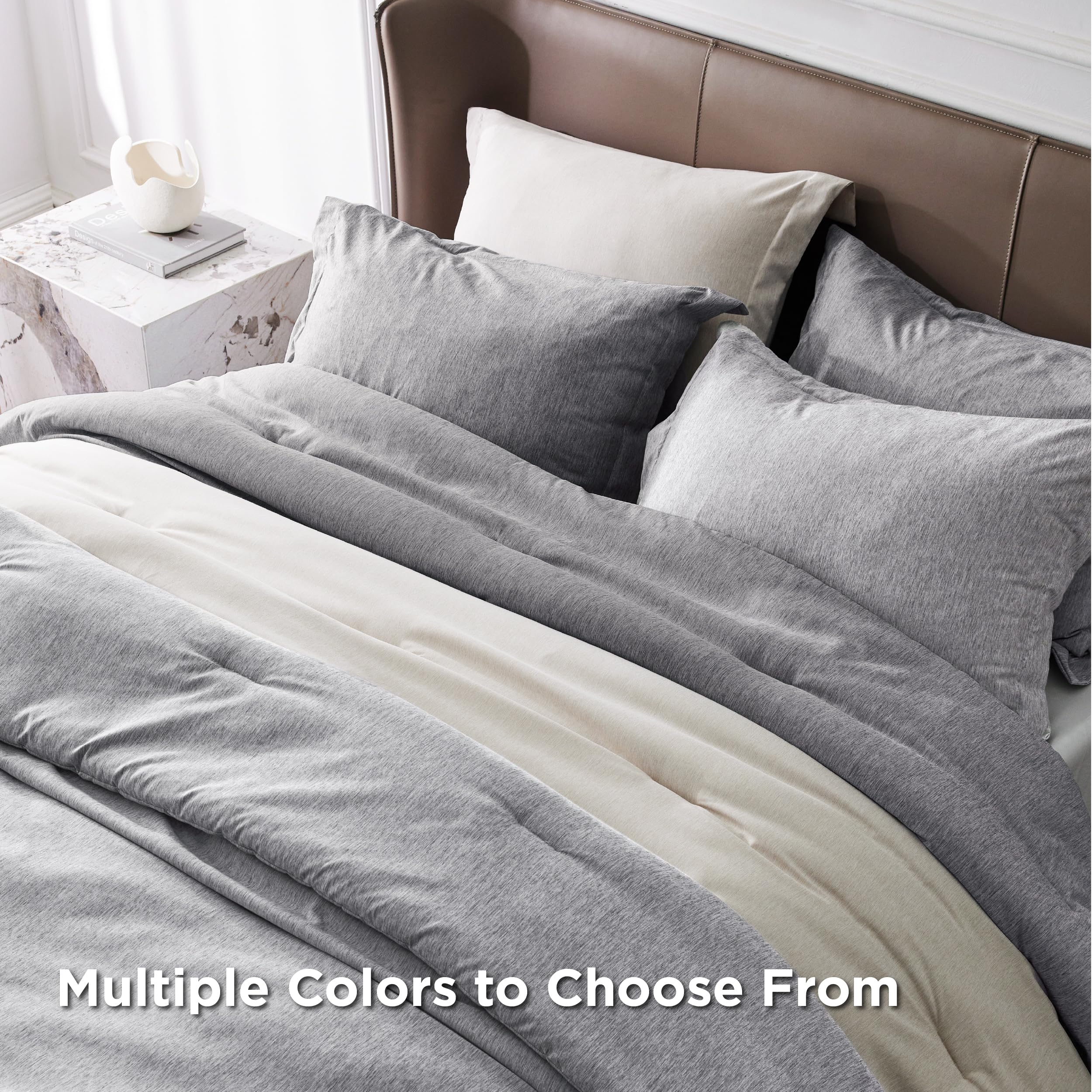 Bedsure Twin/Twin XL Comforter Set Dorm Bedding - Dark Grey Twin Bedding Set for College, Soft Cationic Dyed Bed Set for All Seasons, 2 Pieces, 1 Comforter (68"x88") and 1 Pillow Sham (20"x26"+2")