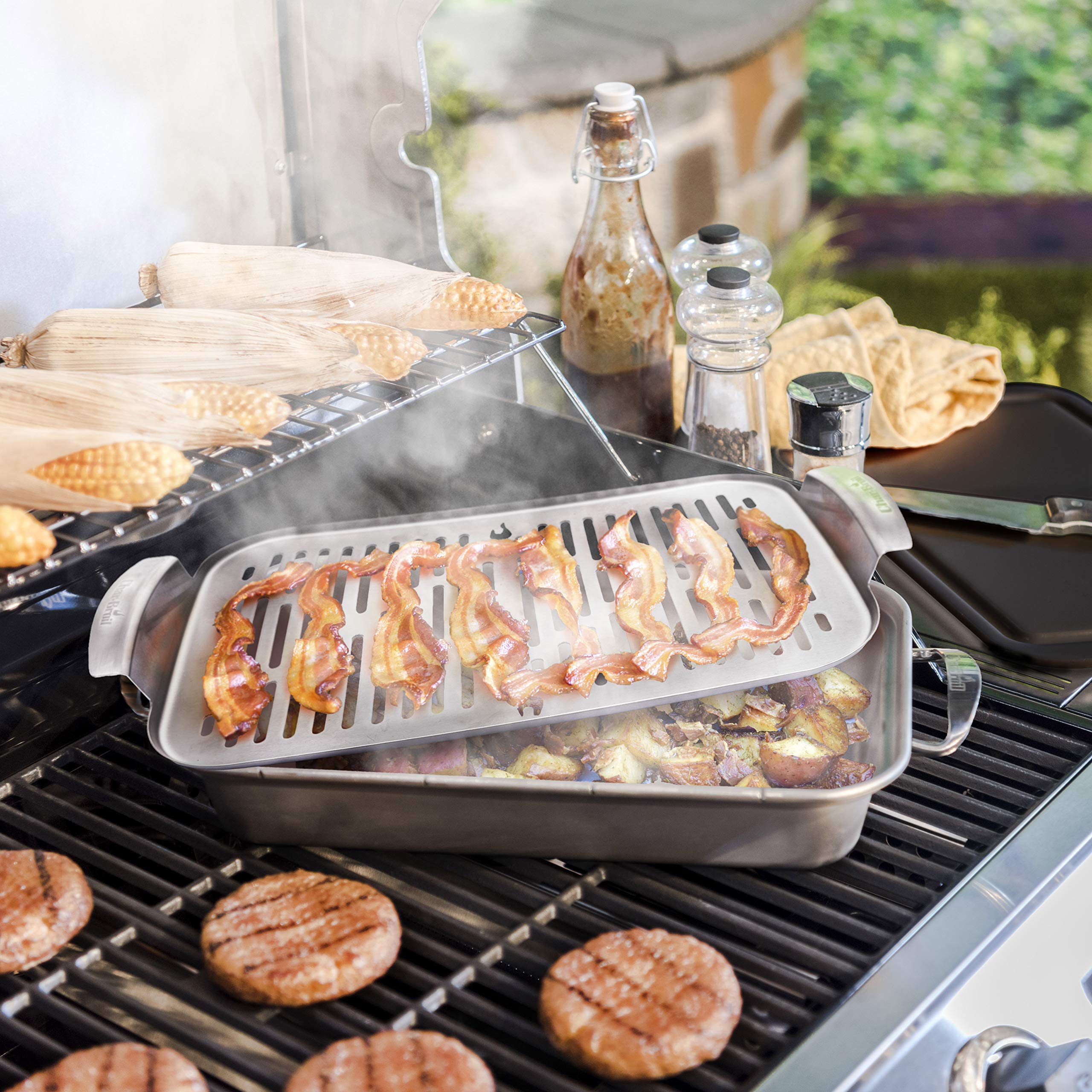 Char-Broil 5799314R06 Grill Plus Topper, Silver 8.44Lx14.01W