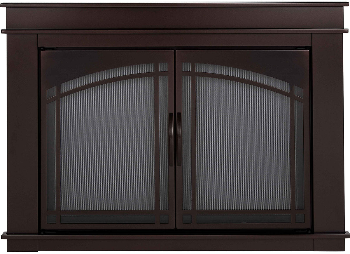 Pleasant Hearth FN-5702 Fenwick Fireplace Glass Door, Oil Rubbed Bronze, Large