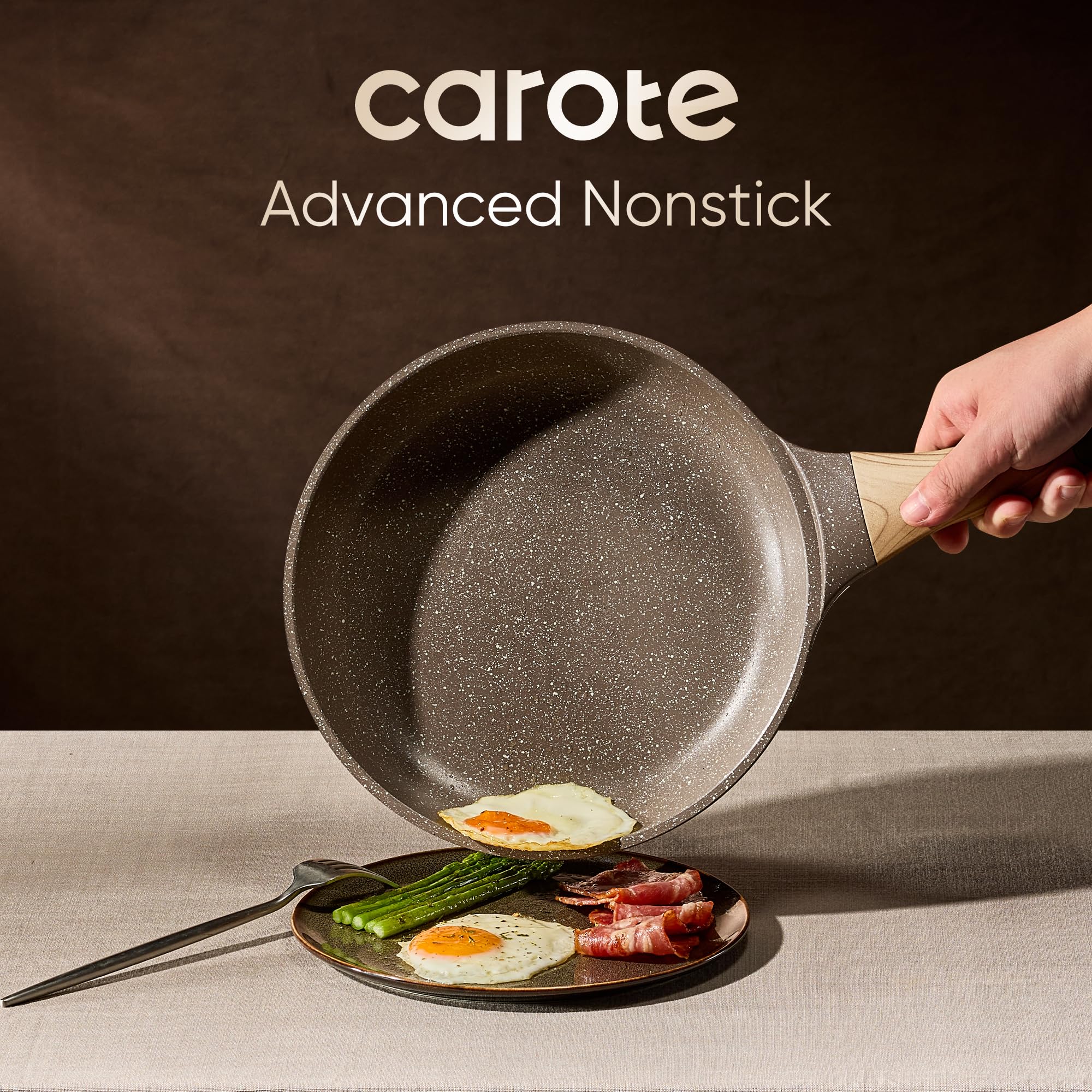CAROTE 26PCS Pots and Pans Set Non Stick, Cookware Set Pots and Pans Induction Cook Ware, Nonstick Kitchen Cooking, PFOA Free
