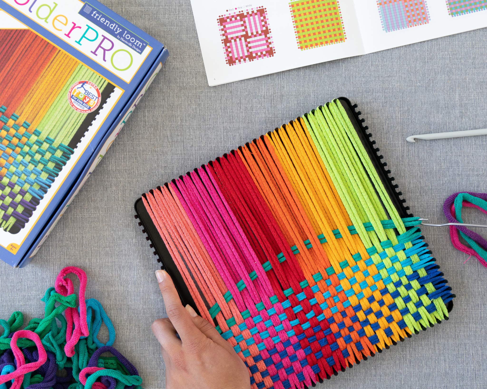 Friendly Loom | 10” PRO-Size Potholder Loom Kit | Craft 2 Cotton Potholders