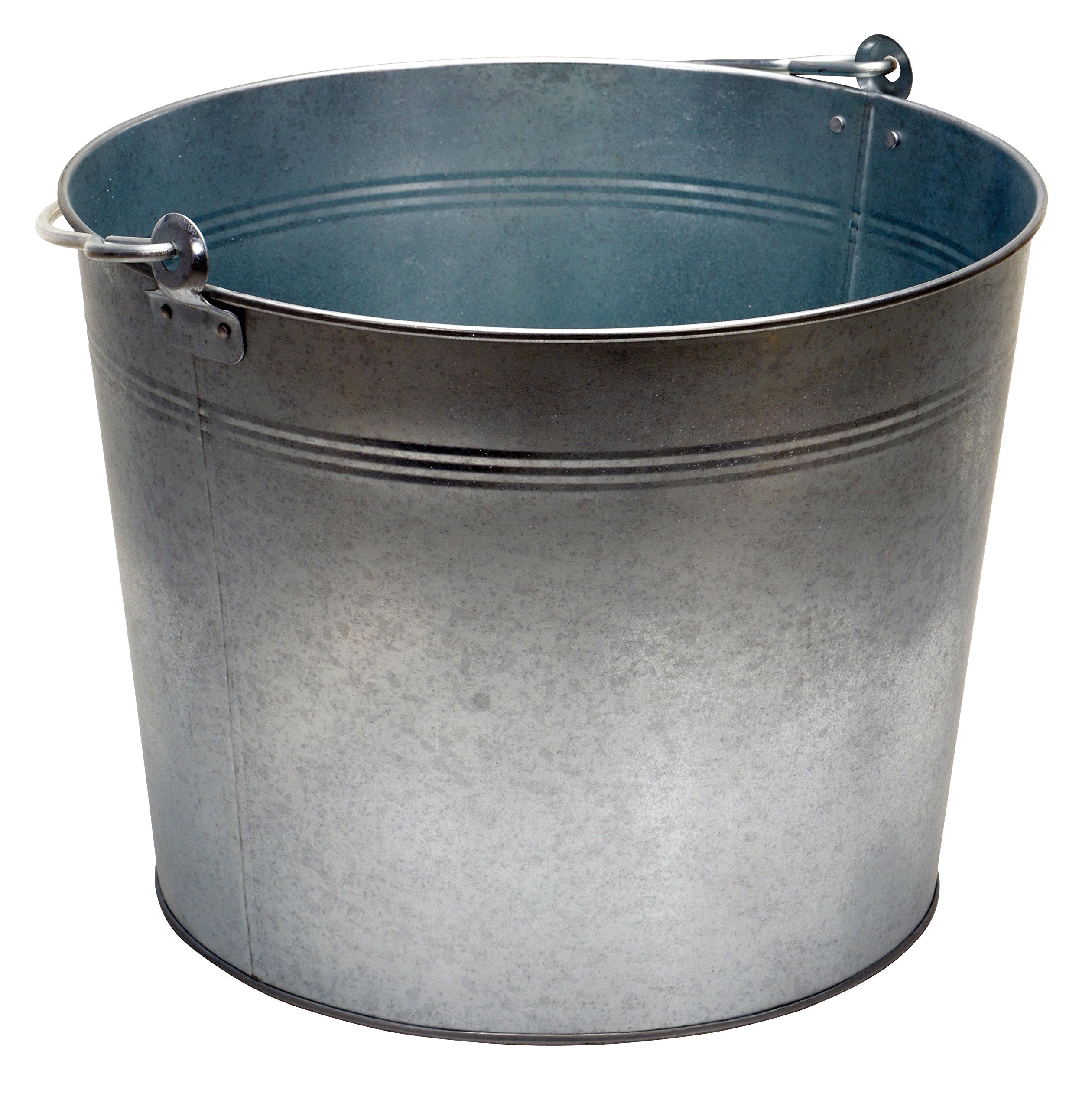 Vestil BKT-GAL-500 Galvanized Steel Bucket, 10-3/4" Depth, 5 gallon, 44 pound Capacity
