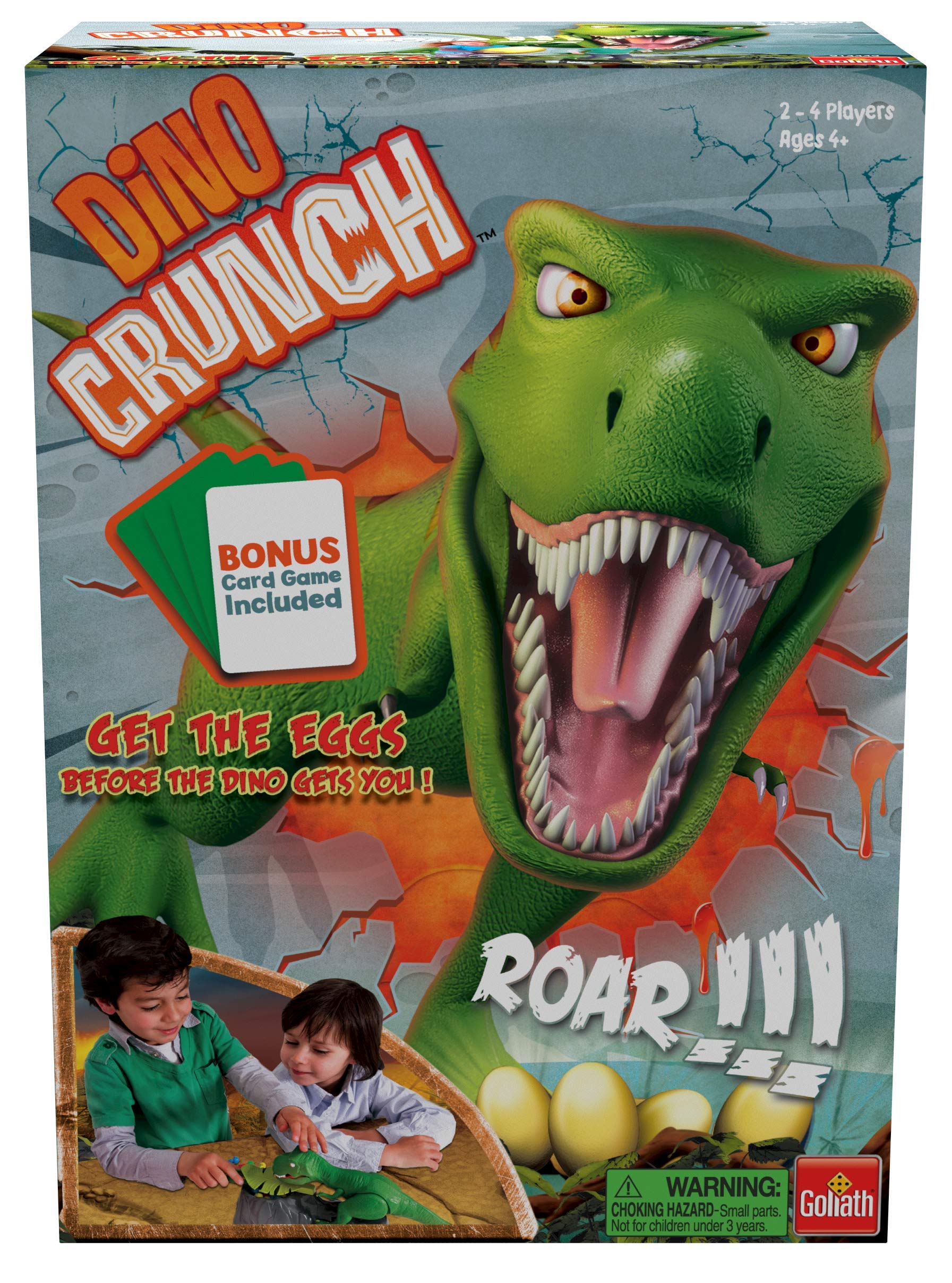 Dino Crunch - Get The Eggs Before The Dino Gets You! - Includes A Fun Shark Bite War Card Game by Goliath