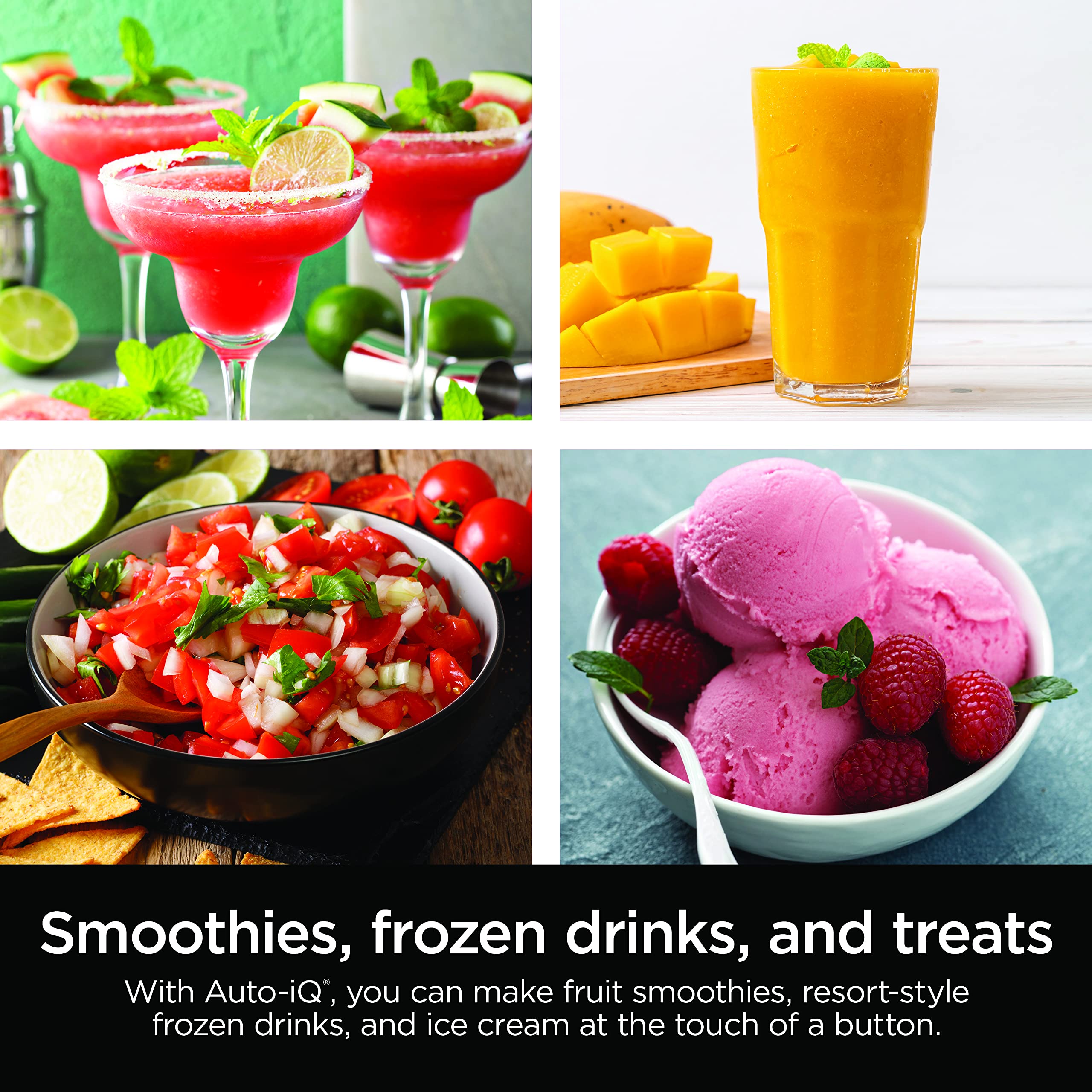 Ninja Professional Plus Blender | Max Power Smoothie Blender, Ice Cream Maker, Frozen Drink Mixer & Margarita Machine | 3 Auto IQ™ Presets, 1400 W, 72oz Total Crushing Pitcher | Dark Grey, BN701