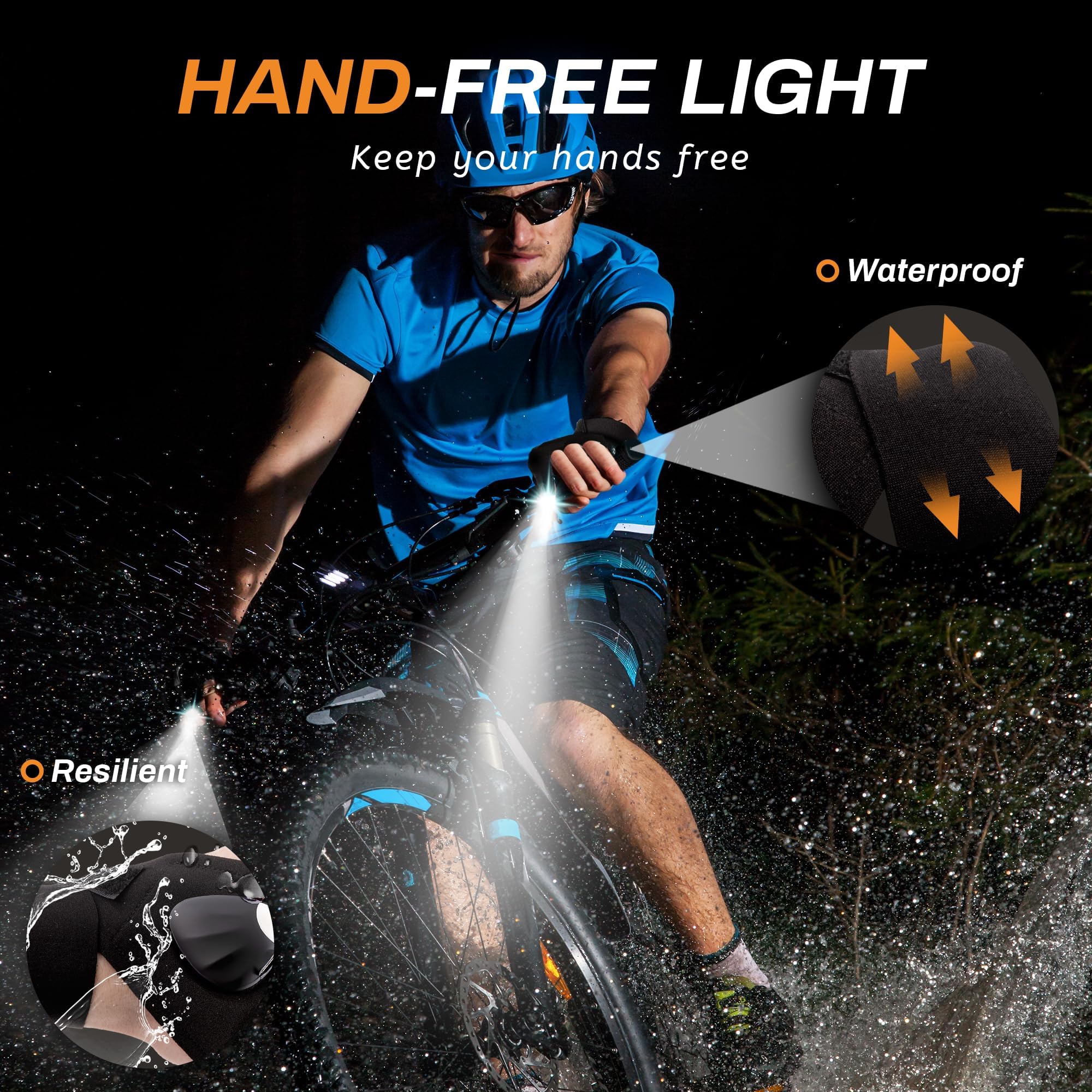 KOOPOOL Father's Day Gifts for Dad Husband Boyfriend, 1st Father Day Gift Ideas from Kid Daughter Son Wife, Finger Lights for Men, LED Light Gloves, Rechargeable Flashlight Glove