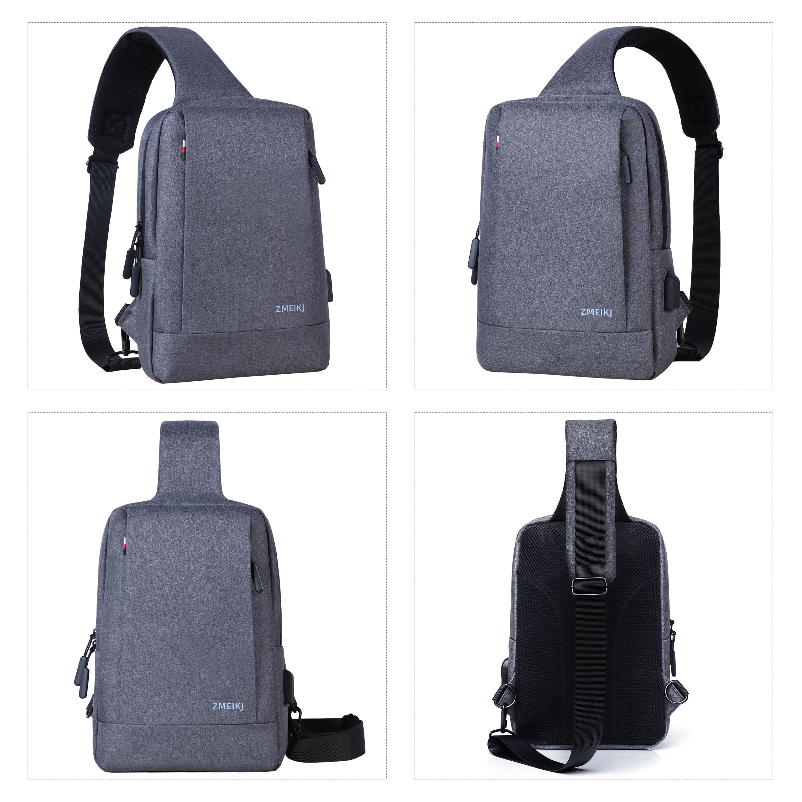 ZMEIKJ Messenger Bag for Men Women Sling Bag Crossbody Backpack Satchel Bag Daypack 9.7" iPad Bag Work Travel Hiking Casual
