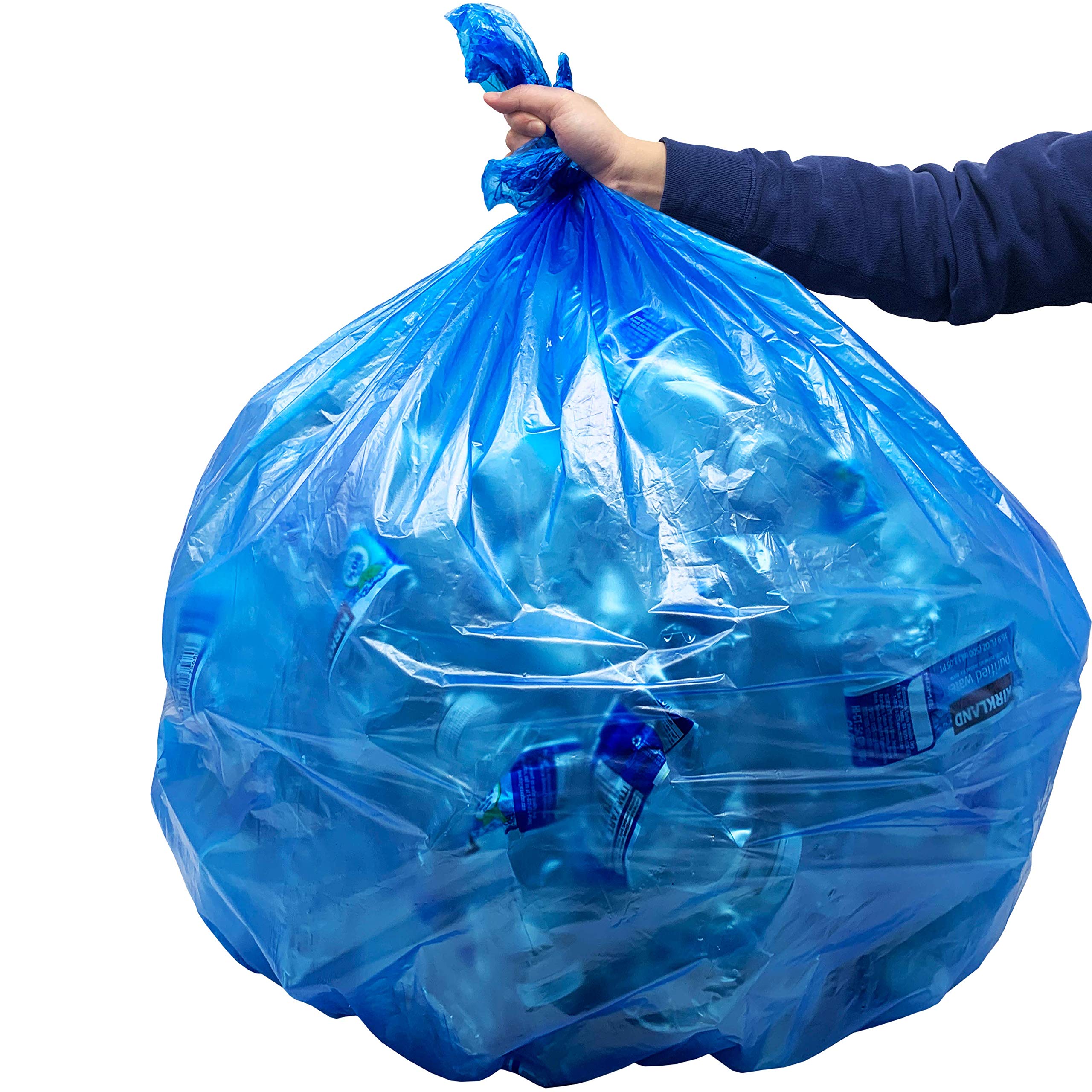 Reli. SuperValue 55-60 Gallon Recycling Bags | 75 Count | Blue Trash Bags | Made in the USA