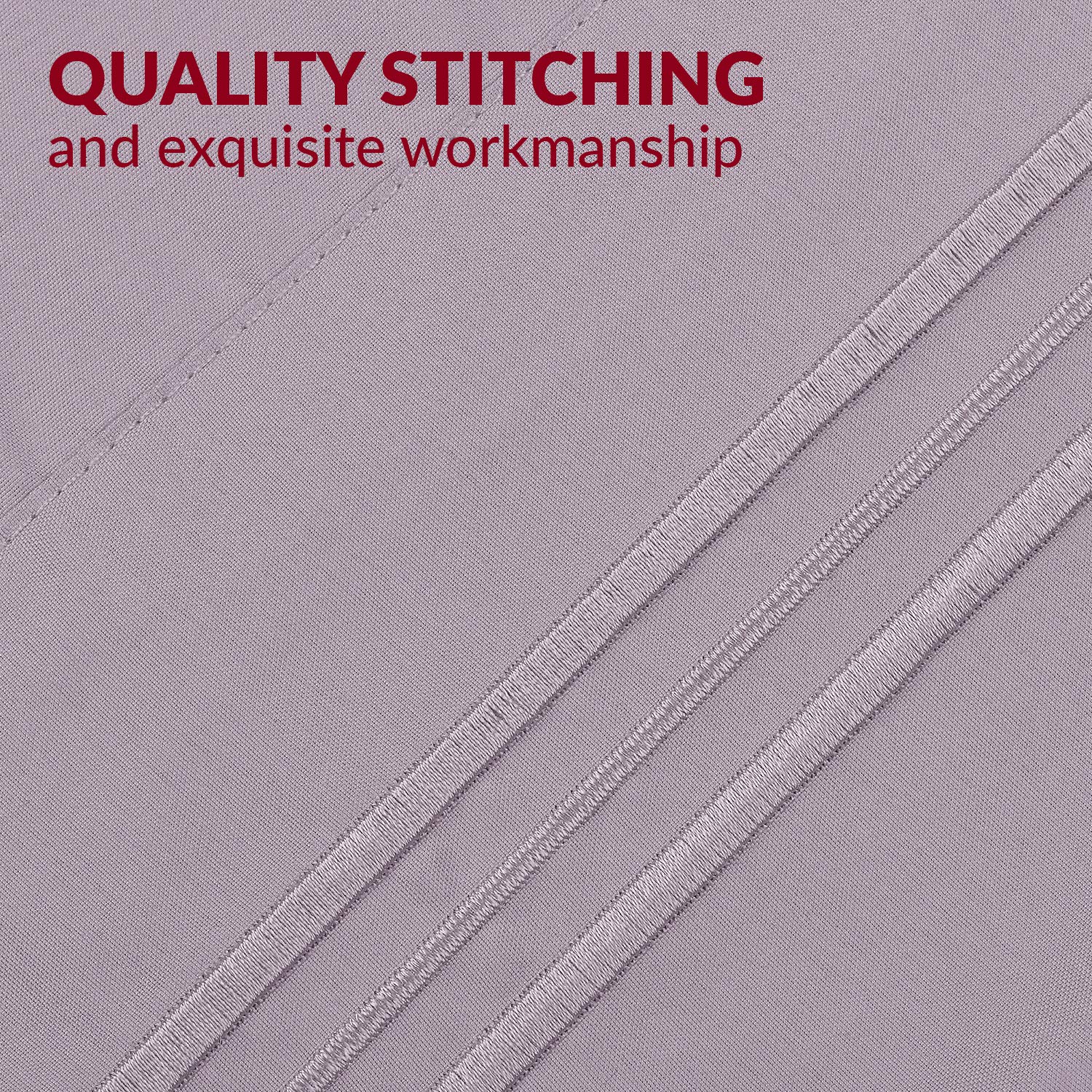 Mellanni California King Bed Sheet Set Colorful Bundle&Save - Luxury Bedding - Bundle Includes: White Cal King Fitted Sheet, Light Gray Cal King Flat Sheet and Lavender King 2 Pillowcases