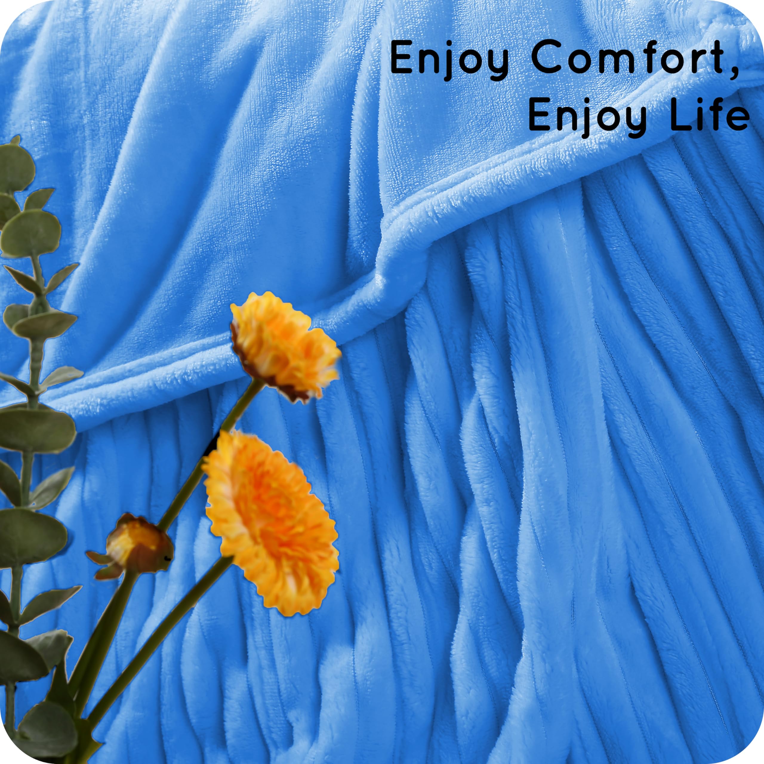 Electric Heated Blanket 72"x84" Full Size with 10 Heating Levels and 12 Hours Auto-Off Large Oversized Heating Blanket with Soft Plush Fabric for Bedding - Sky Blue