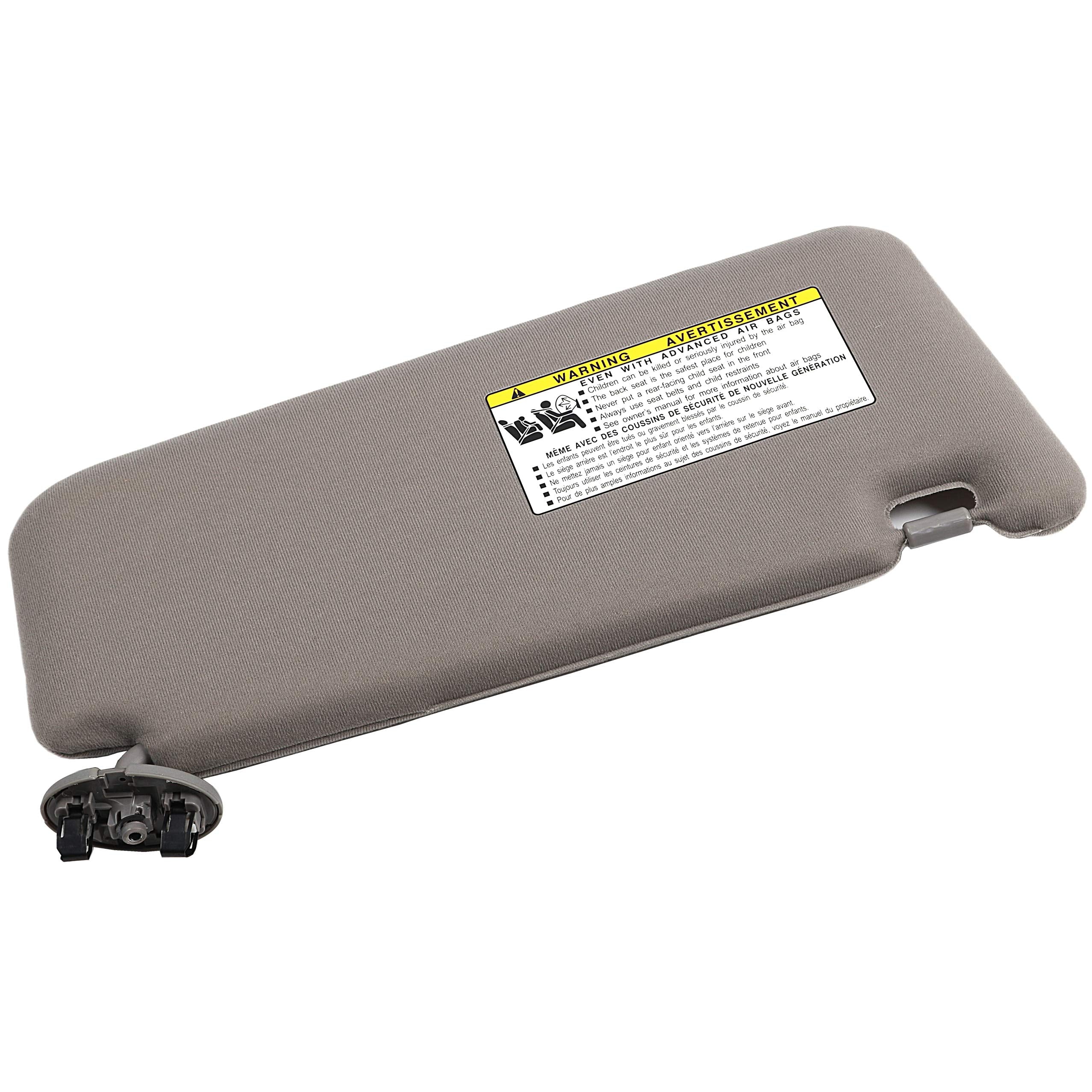 Ezzy Auto Gray Left Driver Side Sun Visor fit for Toyota Camry without Sunroof 2007 2008 2009 2010 2011