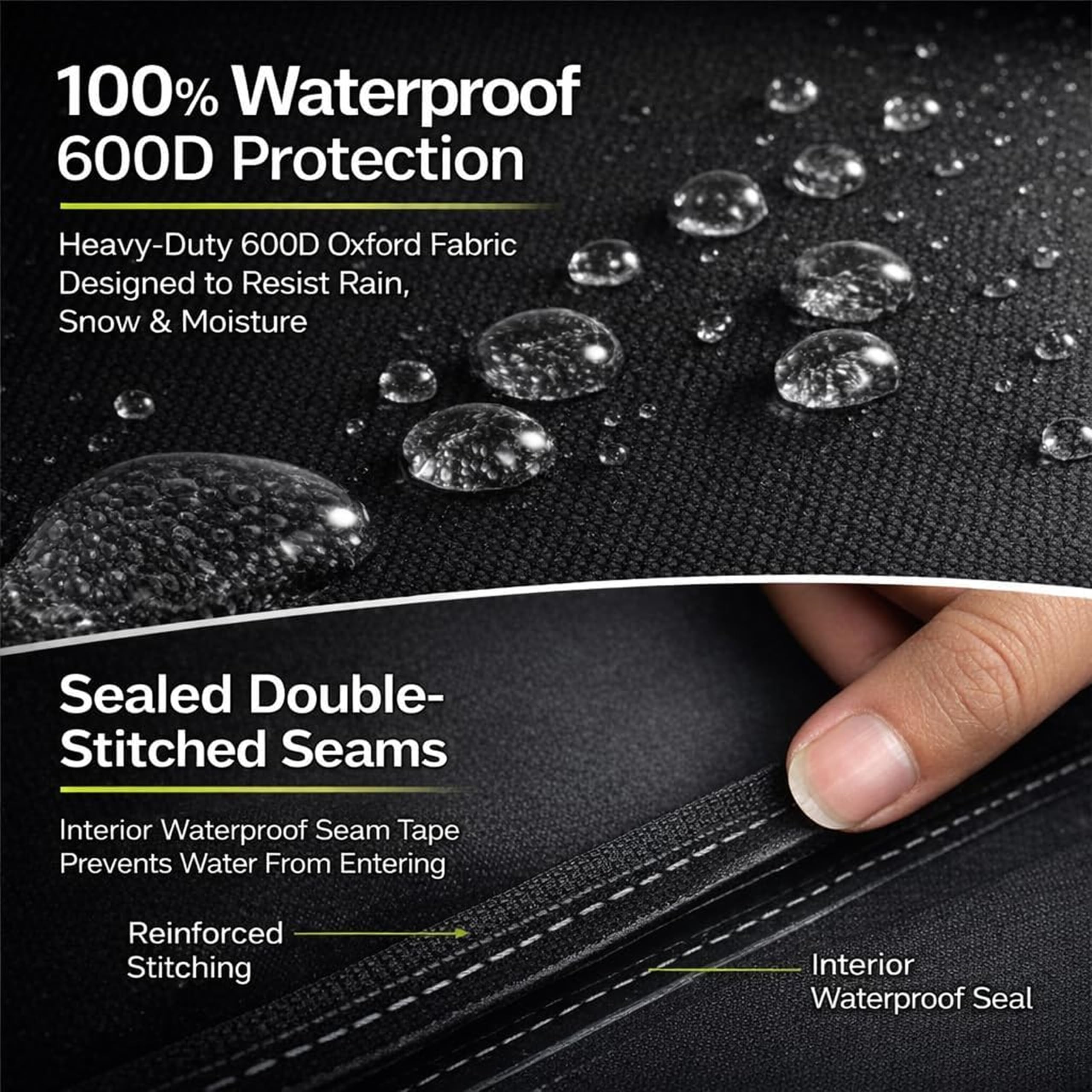 Grill Cover - 58 Inch Heavy Duty BBQ Grill Cover for Outdoor Grill, Waterproof, UV, Fade & Tear Resistant, Gas Grill Cover for Weber Charbroil Genesis Nexgrill and More