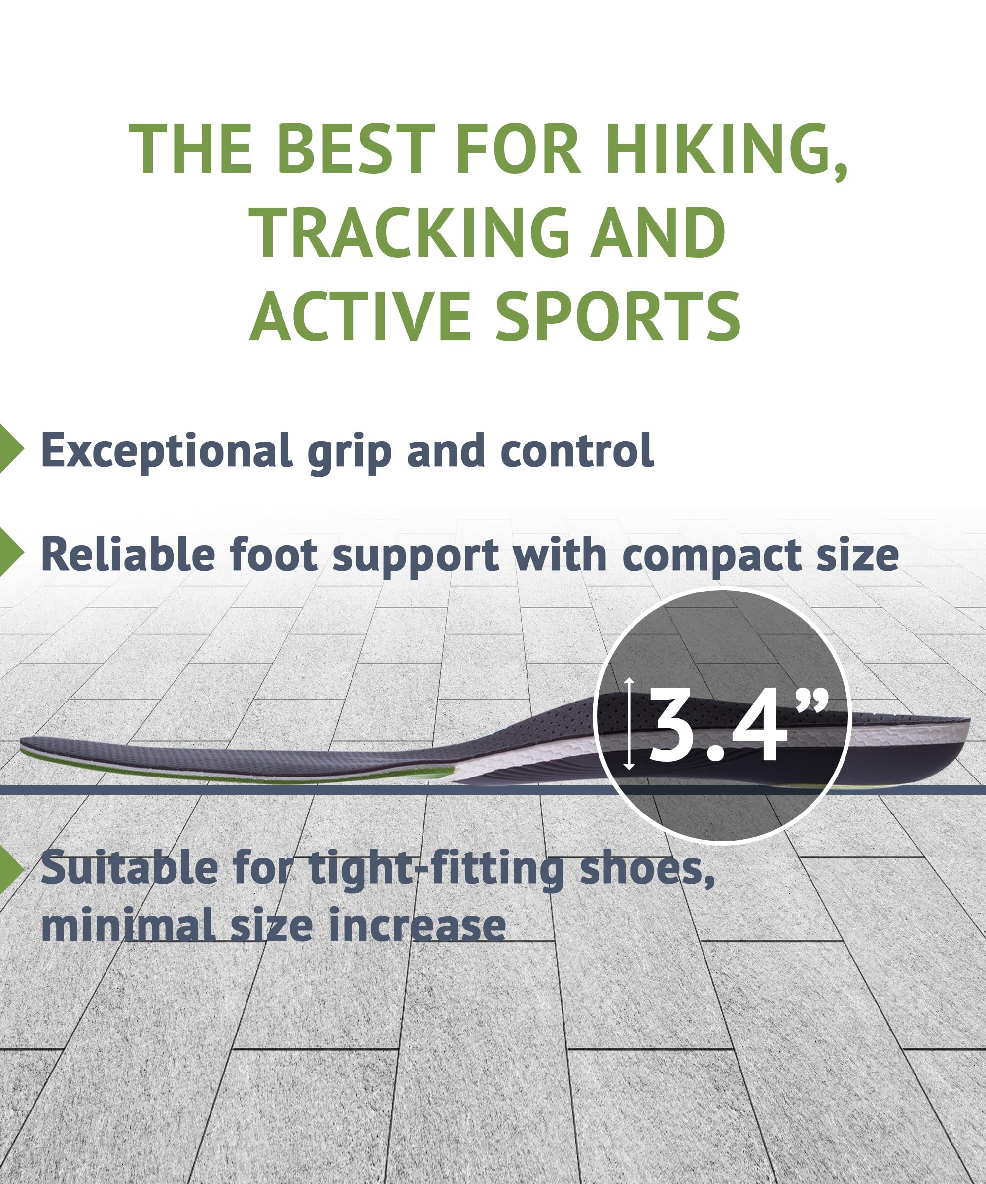 Brison Sport Insoles for Men Women - Orthotic Support Inserts for Sneakers Athletic Football Basketball Baseball Socker Tennis Skateboard or Golf Shoes Men 8.5-10.5 Women 10-12