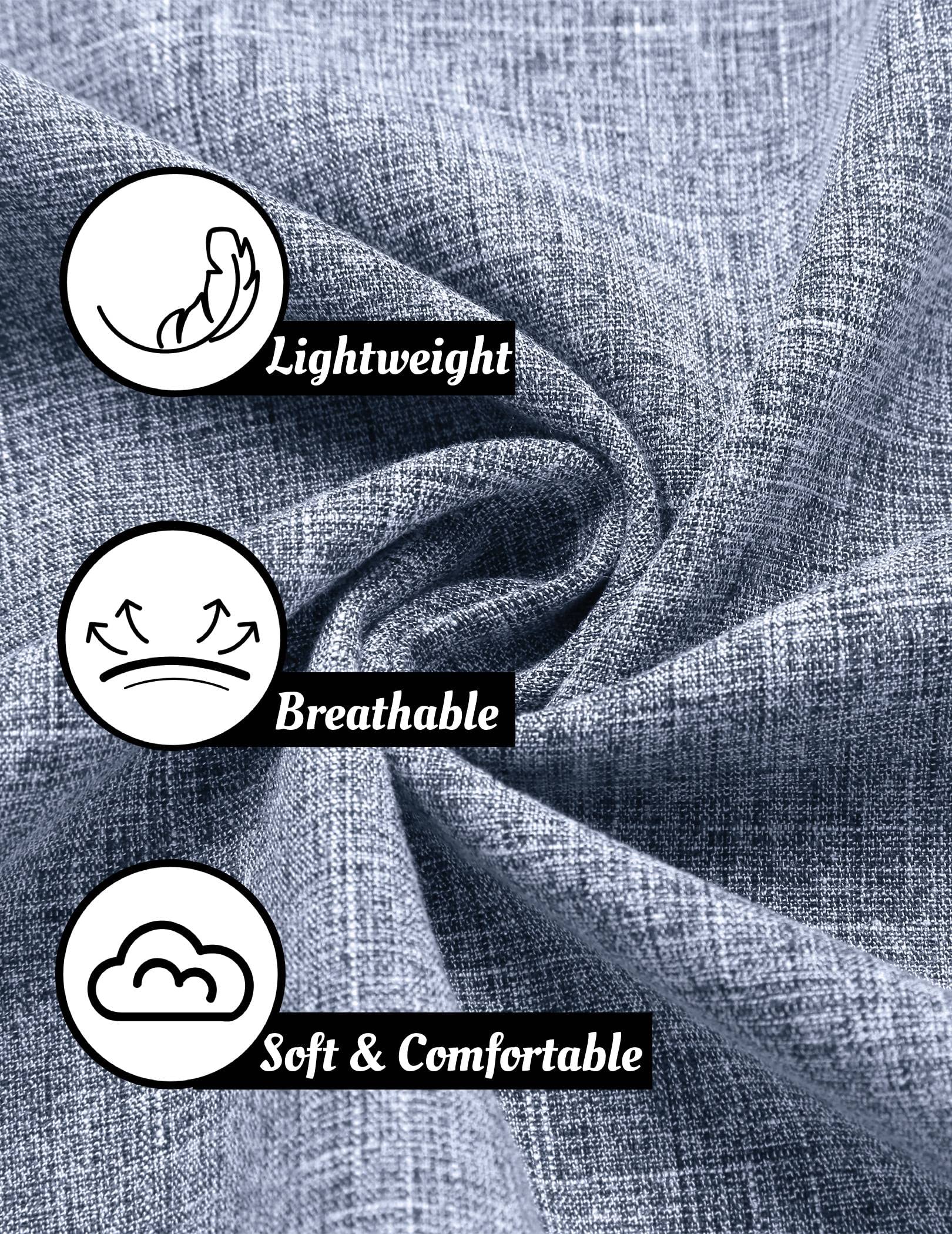 COOFANDY Men's Linen Shirt Casual Shirts Short Sleeve Shirts Button Down Linen Beach Shirts for Men Summer Outfit