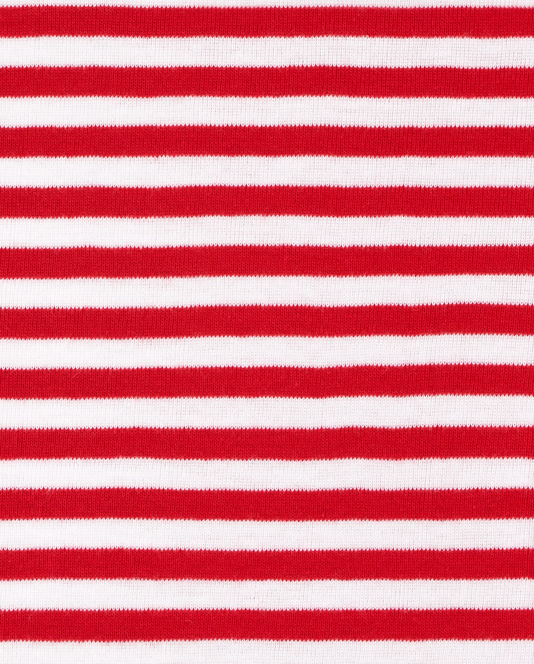 The Children's Place baby girls Family Matching Christmas Holiday Sets, Snug Fit 100% Cotton, Pajama Set, Santa Stripe, 8 US