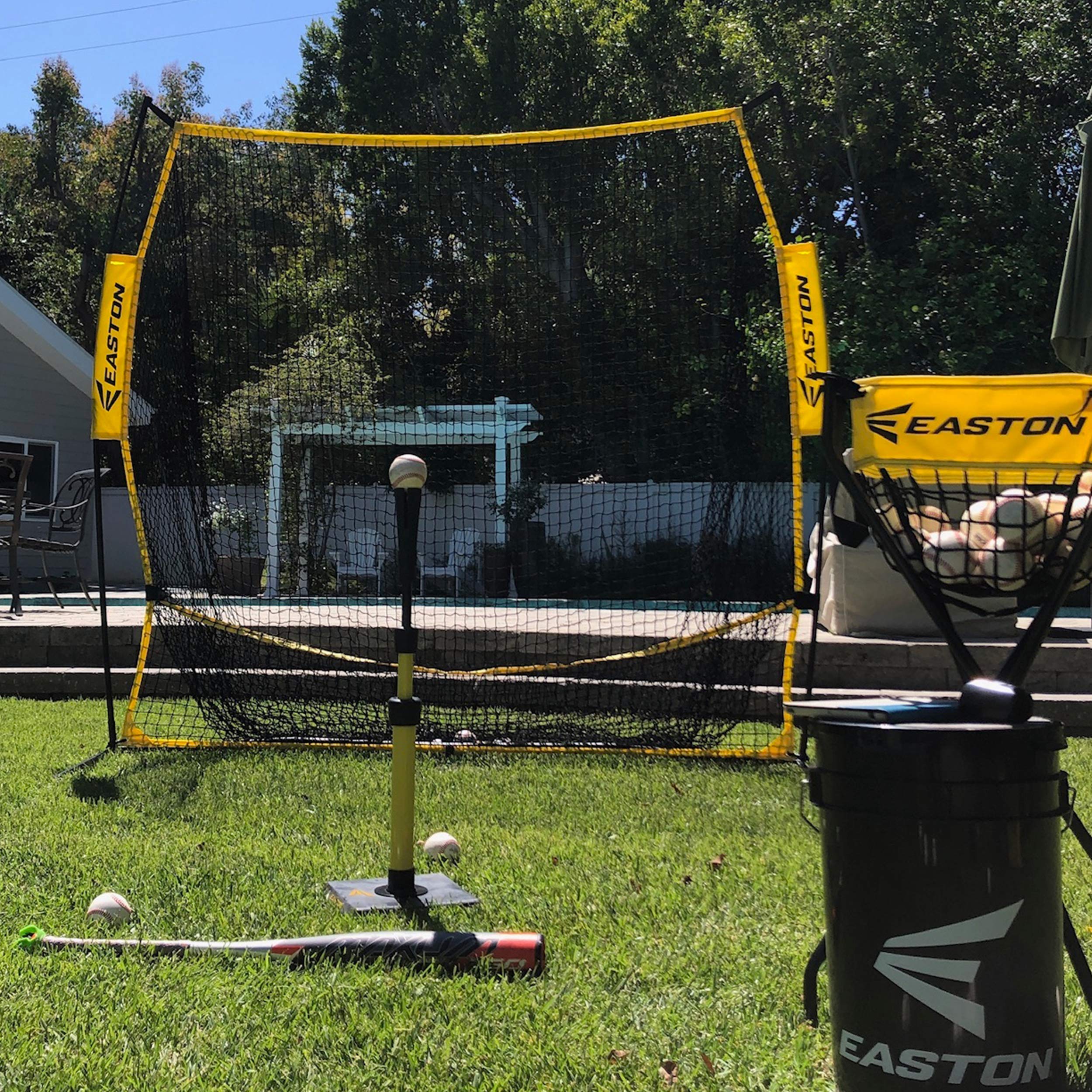 Easton | BALL CADDY and STAND | BASEBALL / SOFTBALL | Holds 100 Baseballs, 50 Softballs