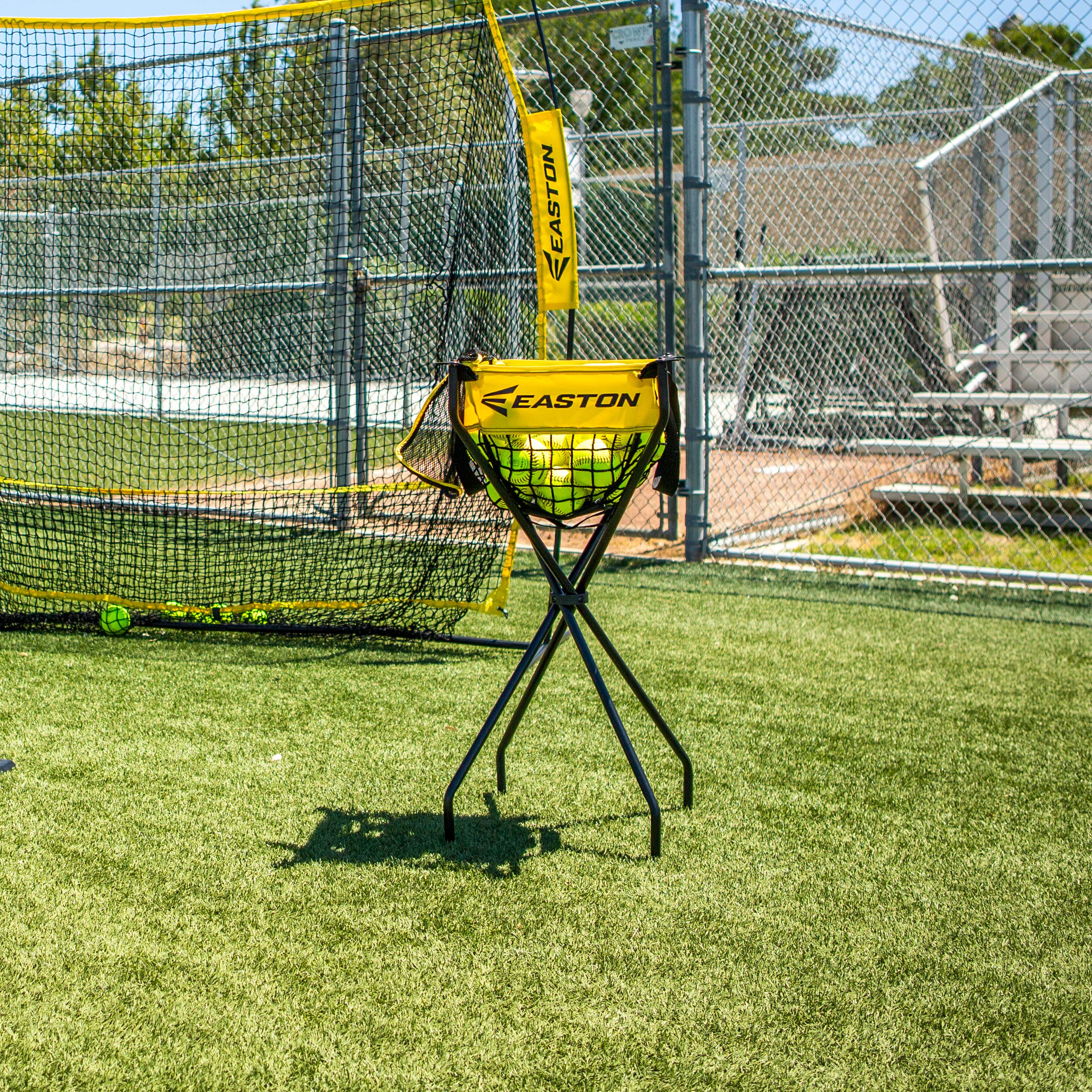 Easton | BALL CADDY and STAND | BASEBALL / SOFTBALL | Holds 100 Baseballs, 50 Softballs