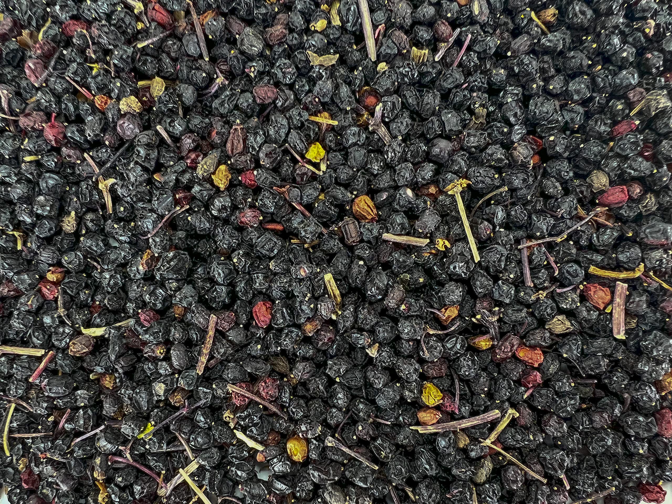 U.S. Wellness Naturals Elderberries – 1lb (Real Wild Harvest) | 100% USDA Certified Organic | Bulk Black Dried Elderberry | for Making Elder Syrup, Gummies, Tea - Raw Vegan Sambucus Nigra
