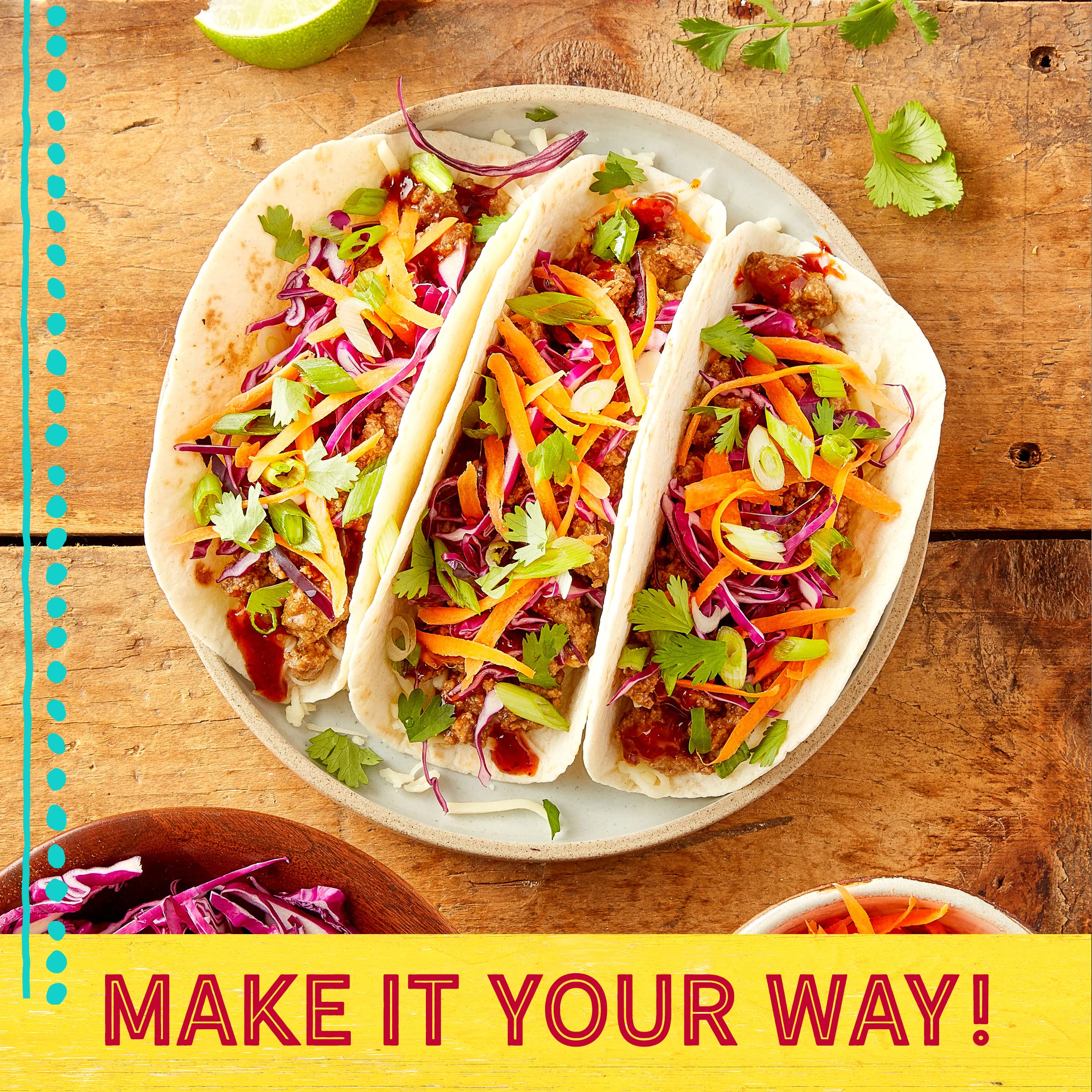 Old El Paso Flour Tortillas for Soft Tacos and Fajitas, Meal Prep, 10 Ct, 8.2 oz (Pack of 6)