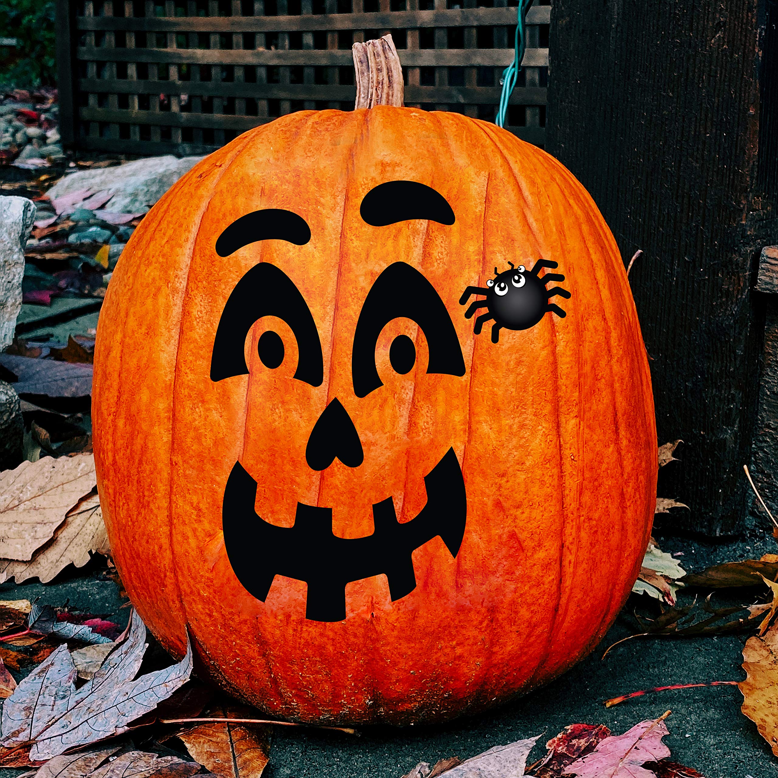 JOYIN Make 40 Faces Pumpkin Decorating Stickers with 18 Sticker Sheets in 12 Different Designs and Sizes Halloween Party Supplies Trick or Treat Party Favors