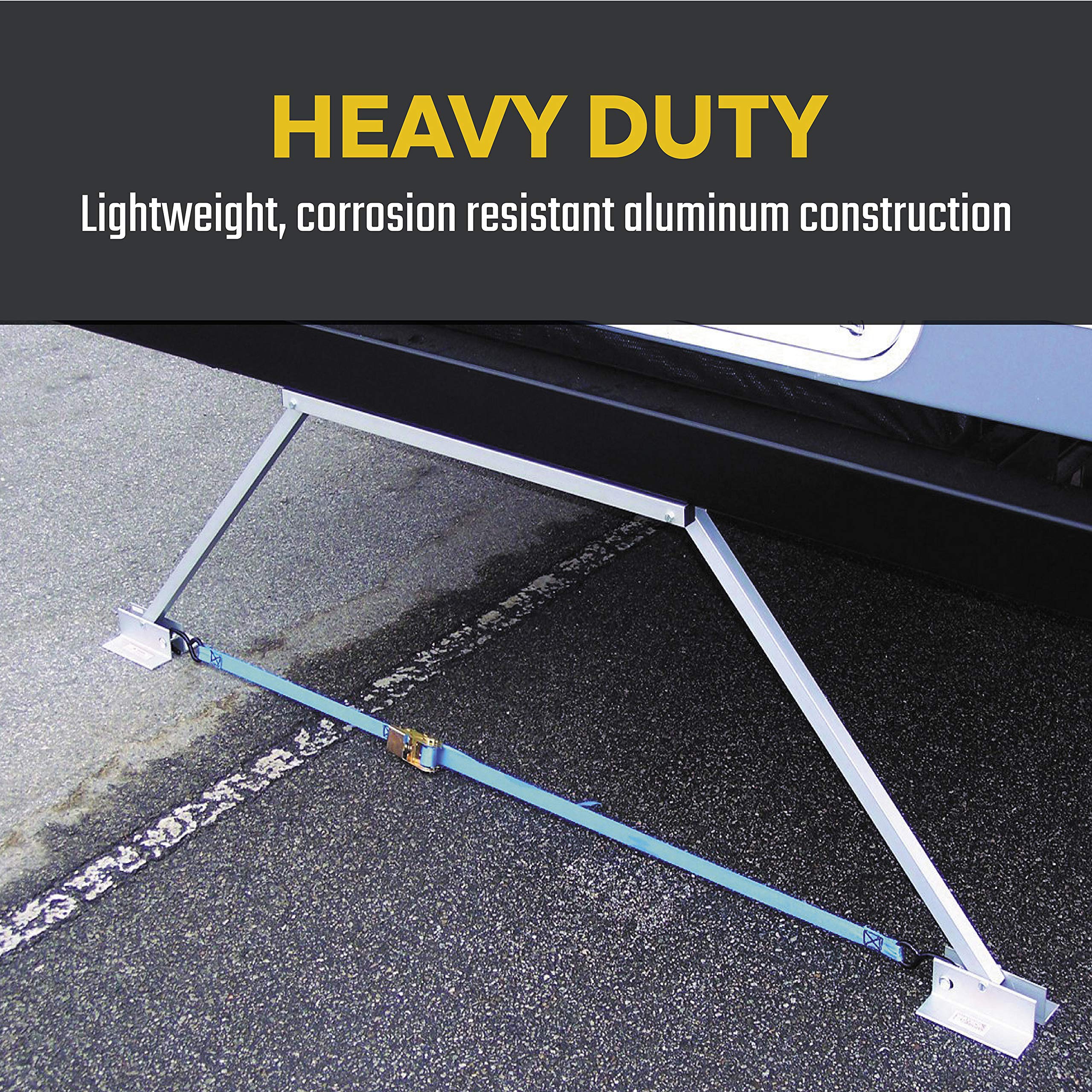 Valterra Universal RV Stabilizer Stop the Sway and Wobble, Adjustable to Fit 14-Inch to 28-Inch Frame to Ground, Compact Design with Storage Bag