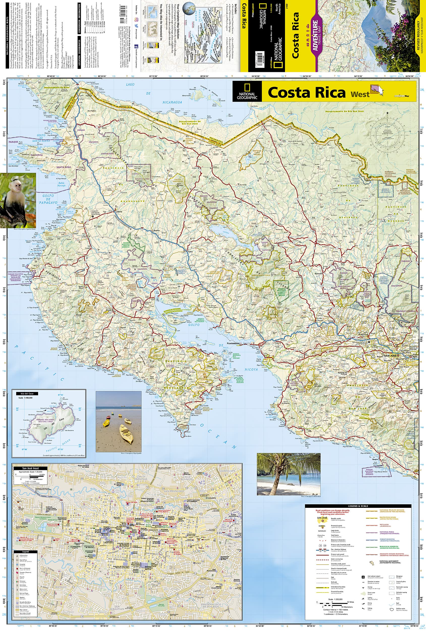 Costa Rica (National Geographic Adventure Map)
