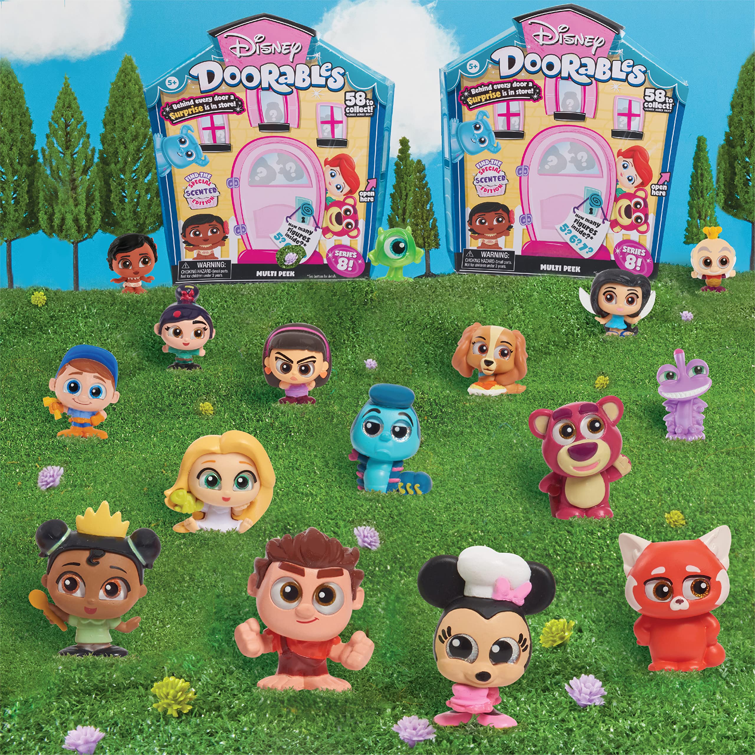 Disney Doorables Multi Peek, Easter Basket Stuffers, Series 8 Featuring Collectible Scented Figures, Styles May Vary, Officially Licensed Kids Toys for Ages 5 Up, Gifts and Presents by Just Play