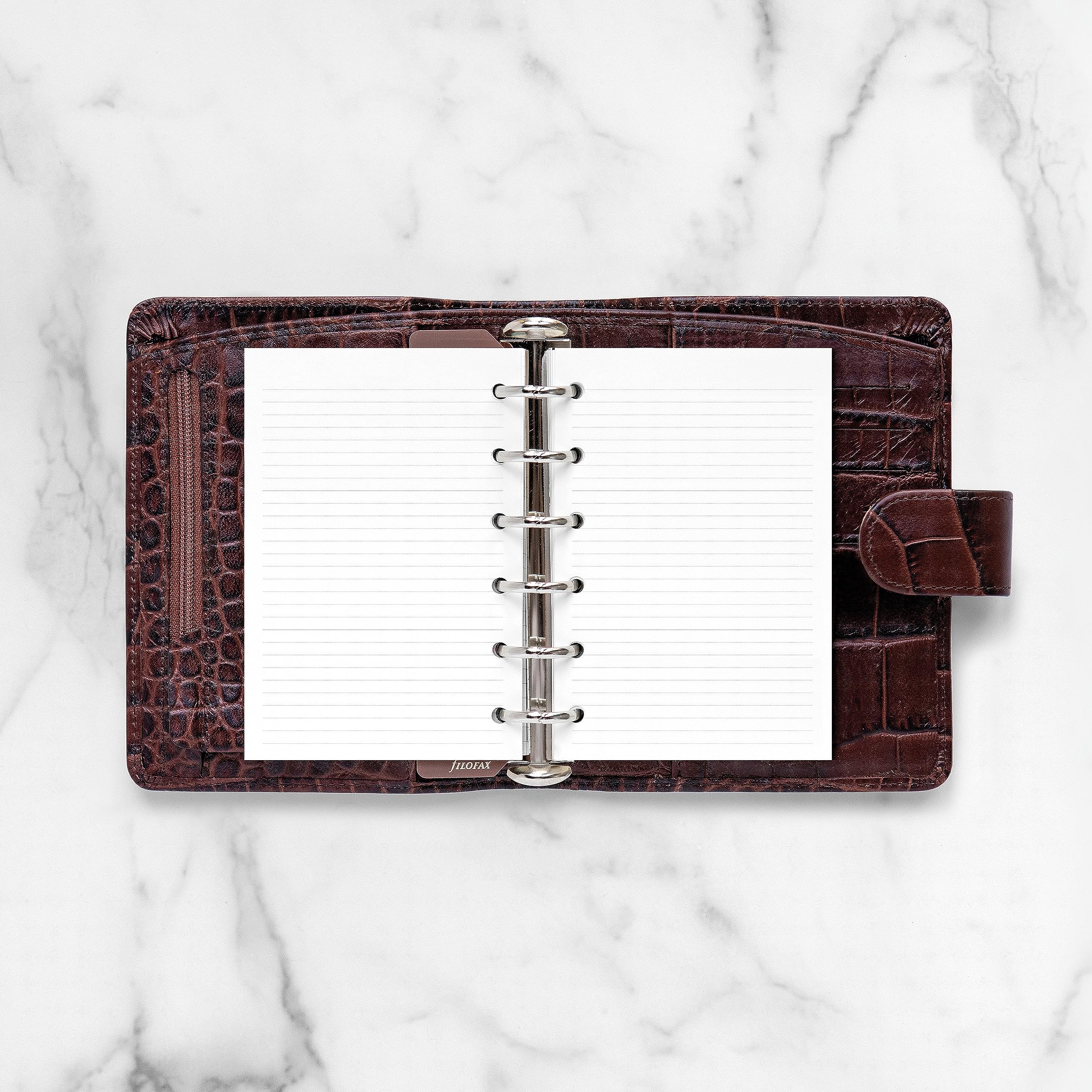Filofax Calendar Diary Refill, Pocket Size, Week-to-View, Minimal Diary Pack, White Paper, Multilingual: Five Languages, 2024 (C68290-24)