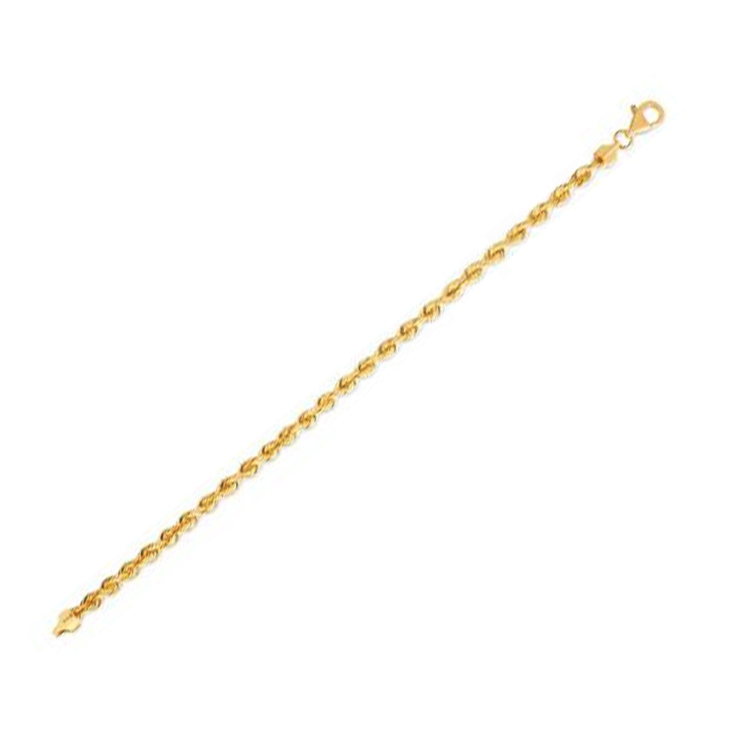 Silk Rope Chain Bracelet in 14k Yellow Gold (4.30 mm)