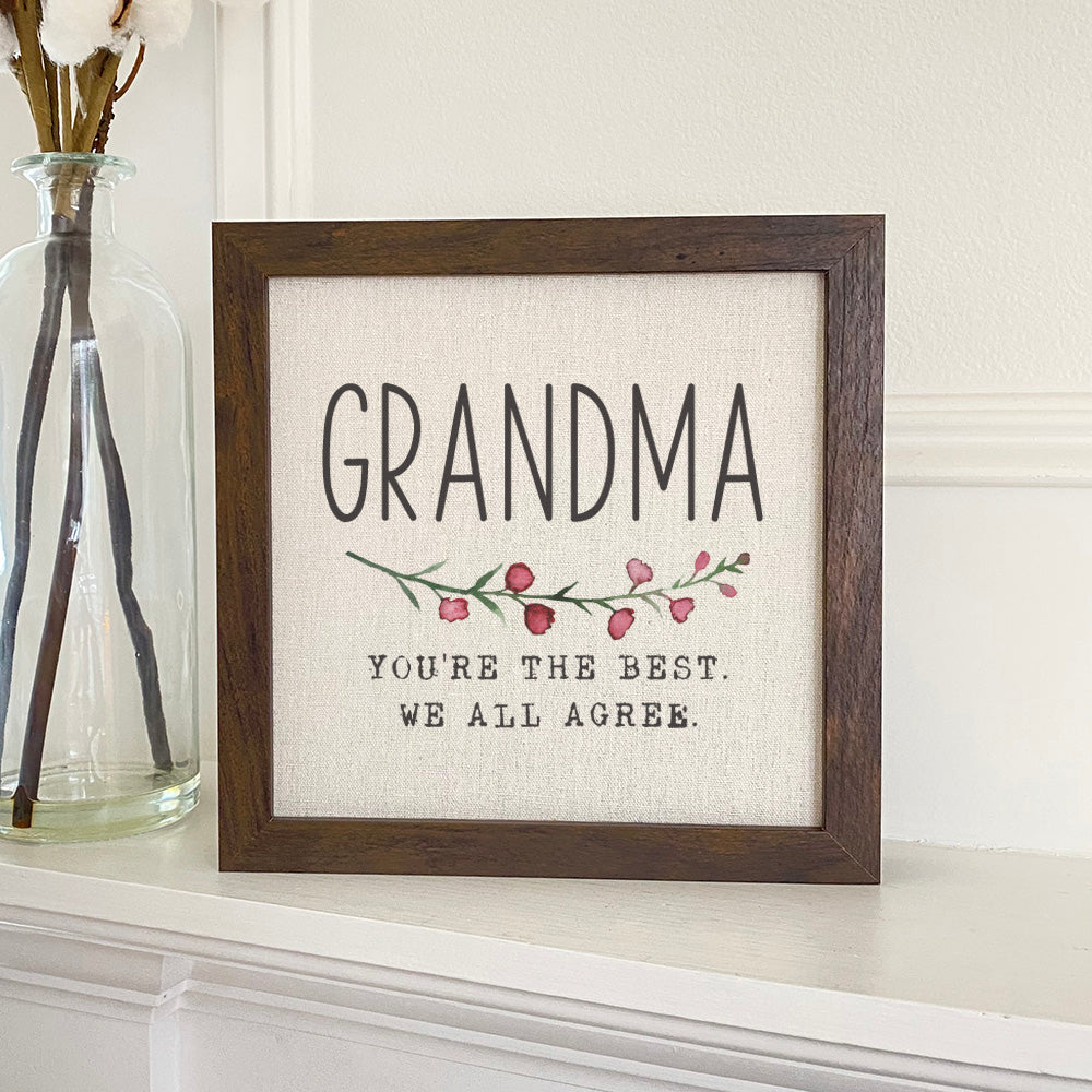 Best Grandma - Framed Sign