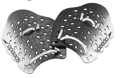 Speedo unisex adult Training Power Plus swimming hand paddles, White, X-Large, US