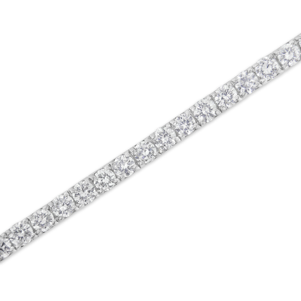 IGI Certified 5.0 Cttw Cut Diamond 14K White Gold Classic 7†Tennis Bracelet (H-I Color, I1-I2 Clarity)