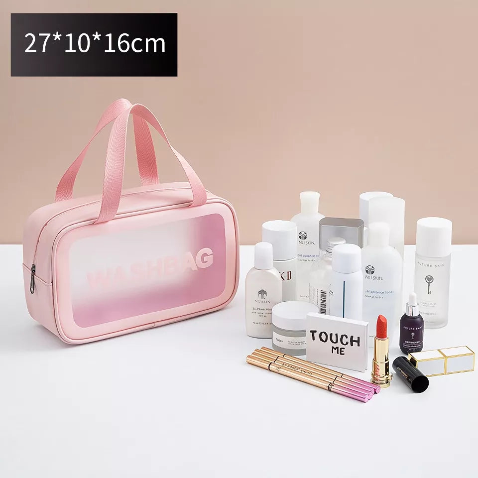 PU Frosted Clear Waterproof Makeup and Travel Bag