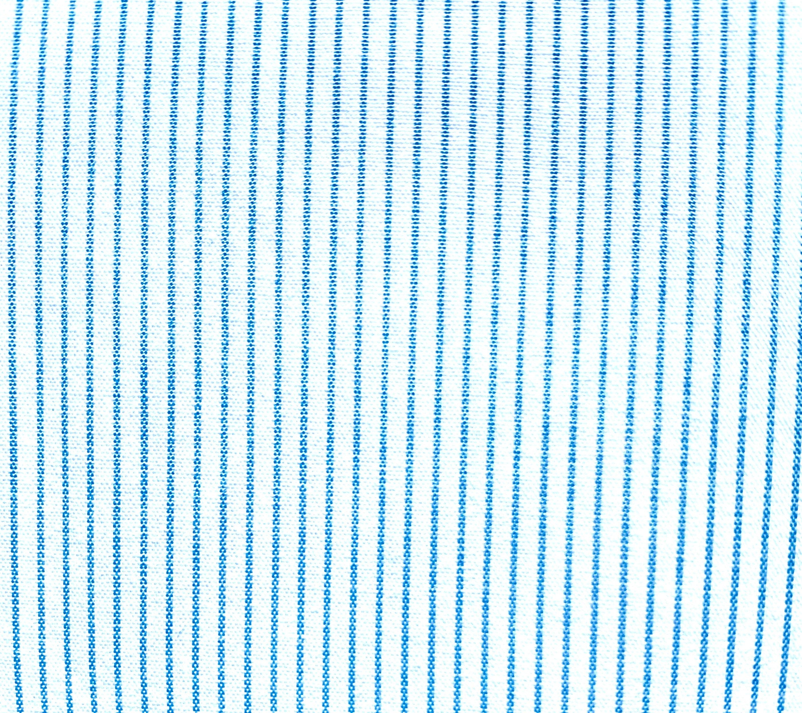 Men's Slim Fit Light Blue Striped Cotton Dress Shirt