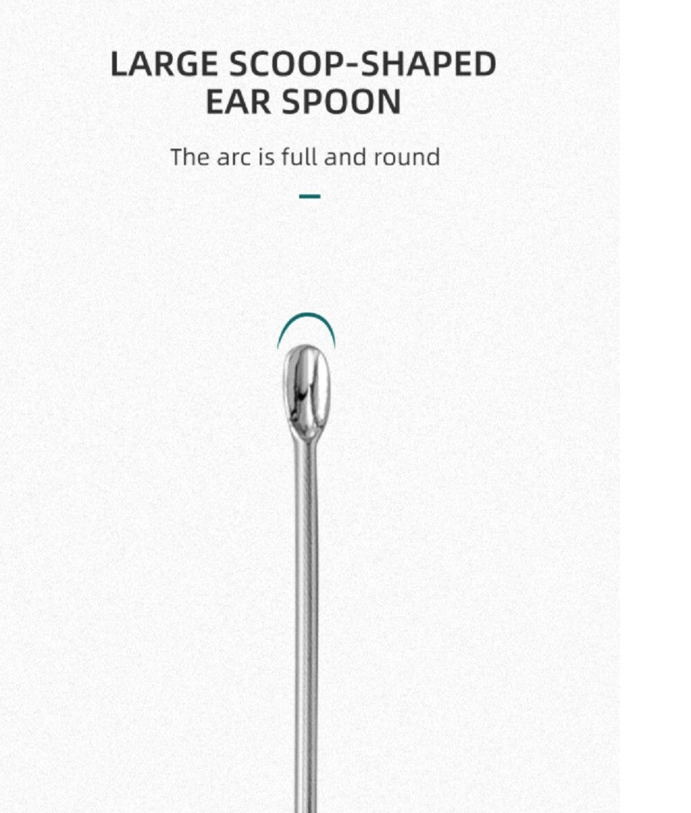 Q-Grip Ear Wax Remover Tool – Spiral Picker Spoon Safe Ear Cleaning Kit Reusable