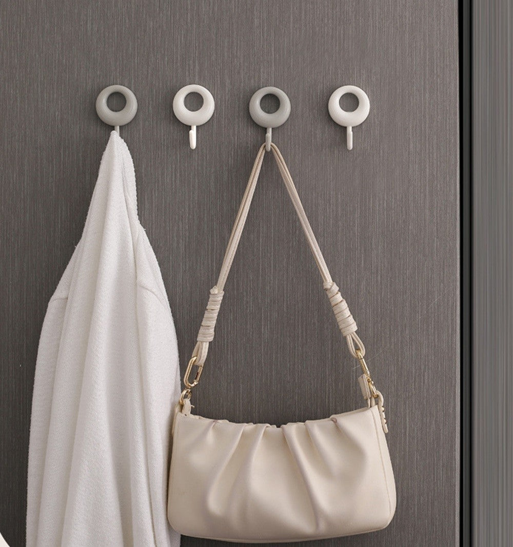 4-Pack Heavy-Duty Self-Adhesive Wall Hooks – Waterproof Towel & Coat Hangers