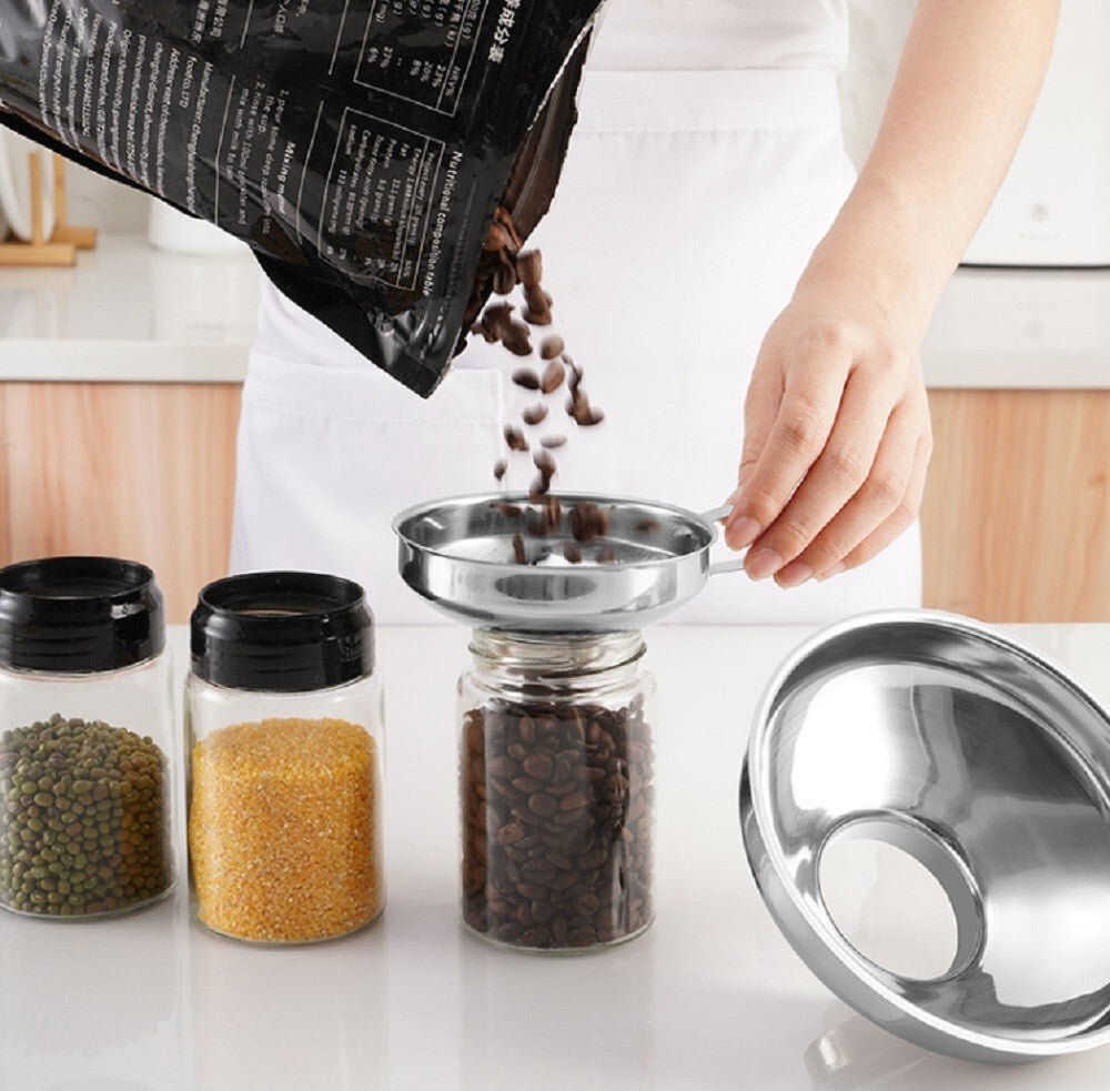 2-Piece Stainless Steel Canning Funnel Set for Mason Jars – Wide Mouth Funnel