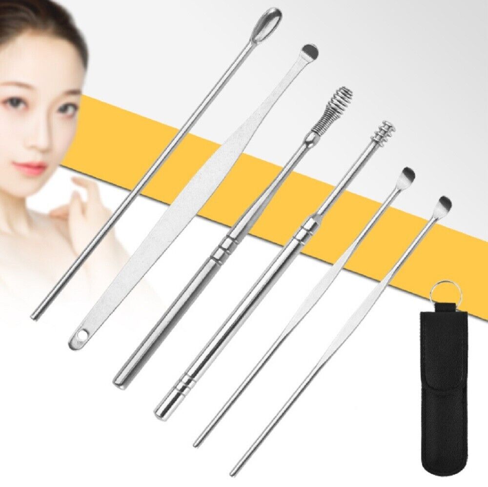 Q-Grip Ear Wax Remover Tool – Spiral Picker Spoon Safe Ear Cleaning Kit Reusable