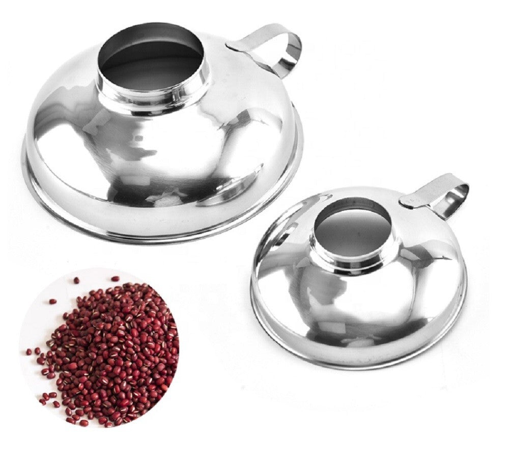 2-Piece Stainless Steel Canning Funnel Set for Mason Jars – Wide Mouth Funnel