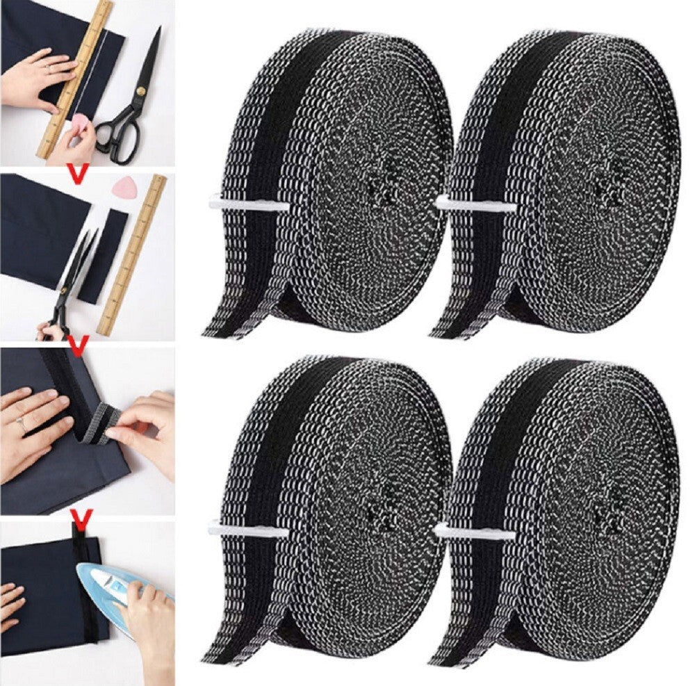 10 m Iron-On Hemming Tape – Self-Adhesive Fabric Fusing Tape for Clothing Repair
