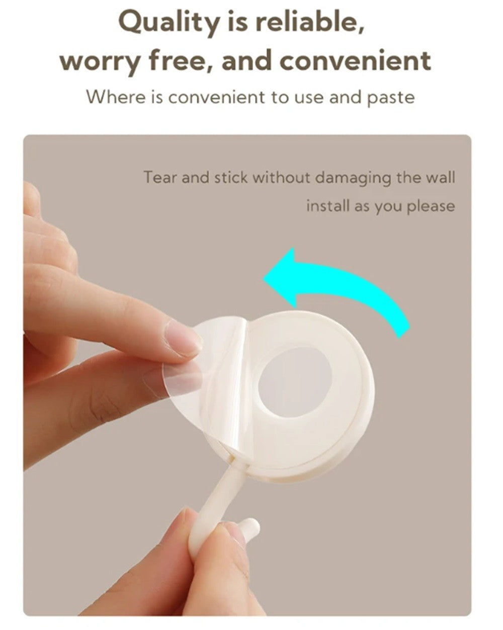 4-Pack Heavy-Duty Self-Adhesive Wall Hooks – Waterproof Towel & Coat Hangers