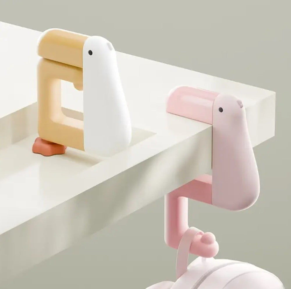 3-Pack Foldable Non-Slip Bird Purse Hook – Compact Table & Travel Bag Hanger