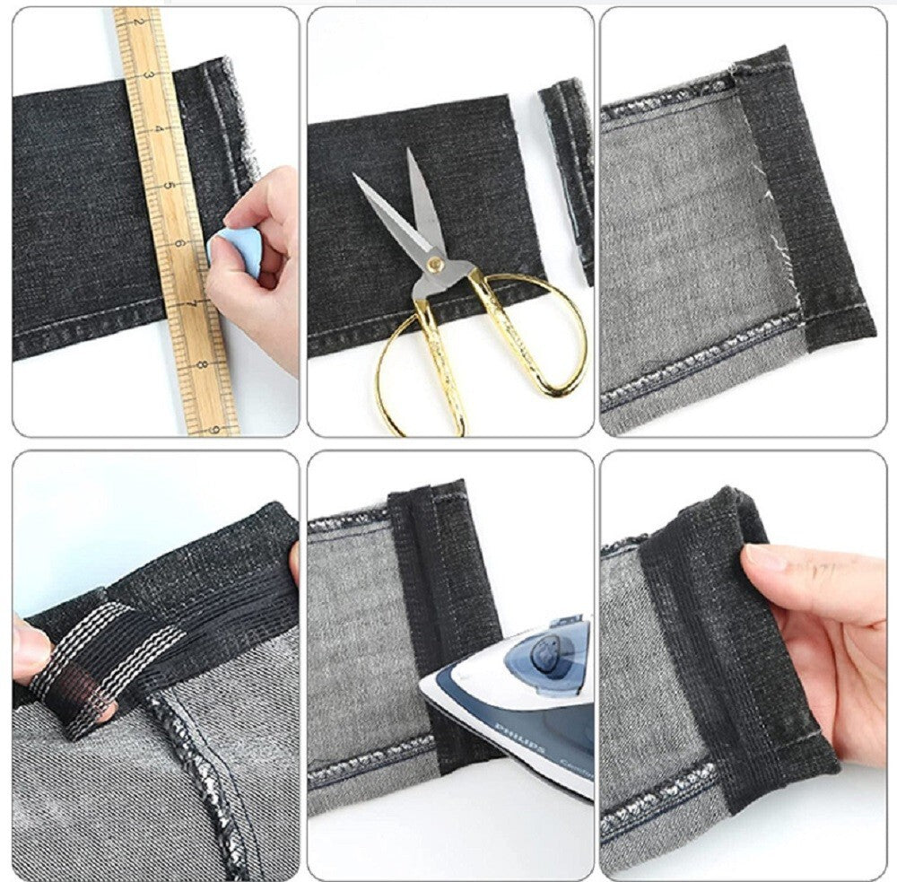 10 m Iron-On Hemming Tape – Self-Adhesive Fabric Fusing Tape for Clothing Repair