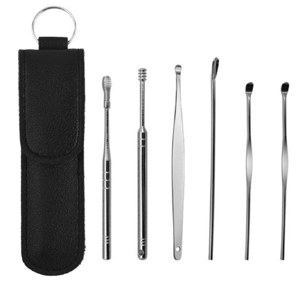 Q-Grip Ear Wax Remover Tool – Spiral Picker Spoon Safe Ear Cleaning Kit Reusable