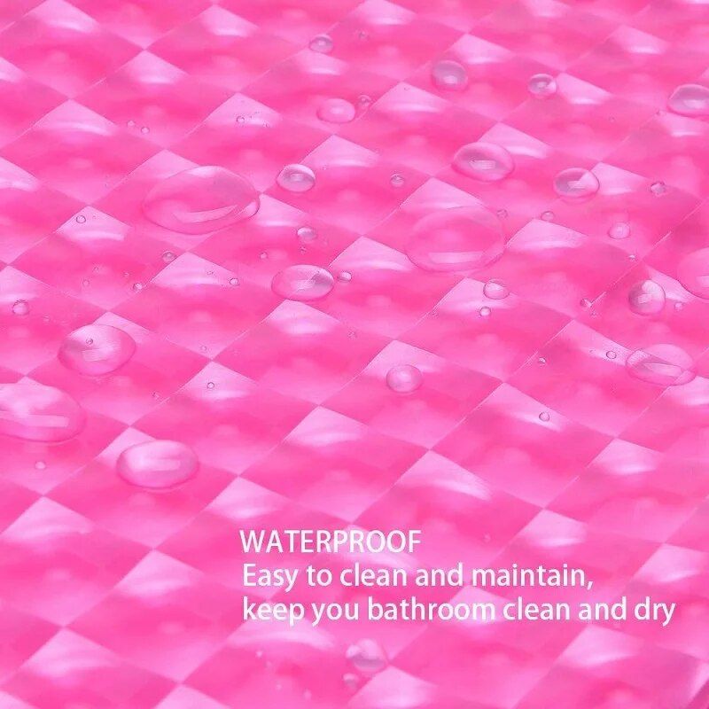 Elegant Pink 3D EVA Waterproof Shower Curtain, 180x180cm