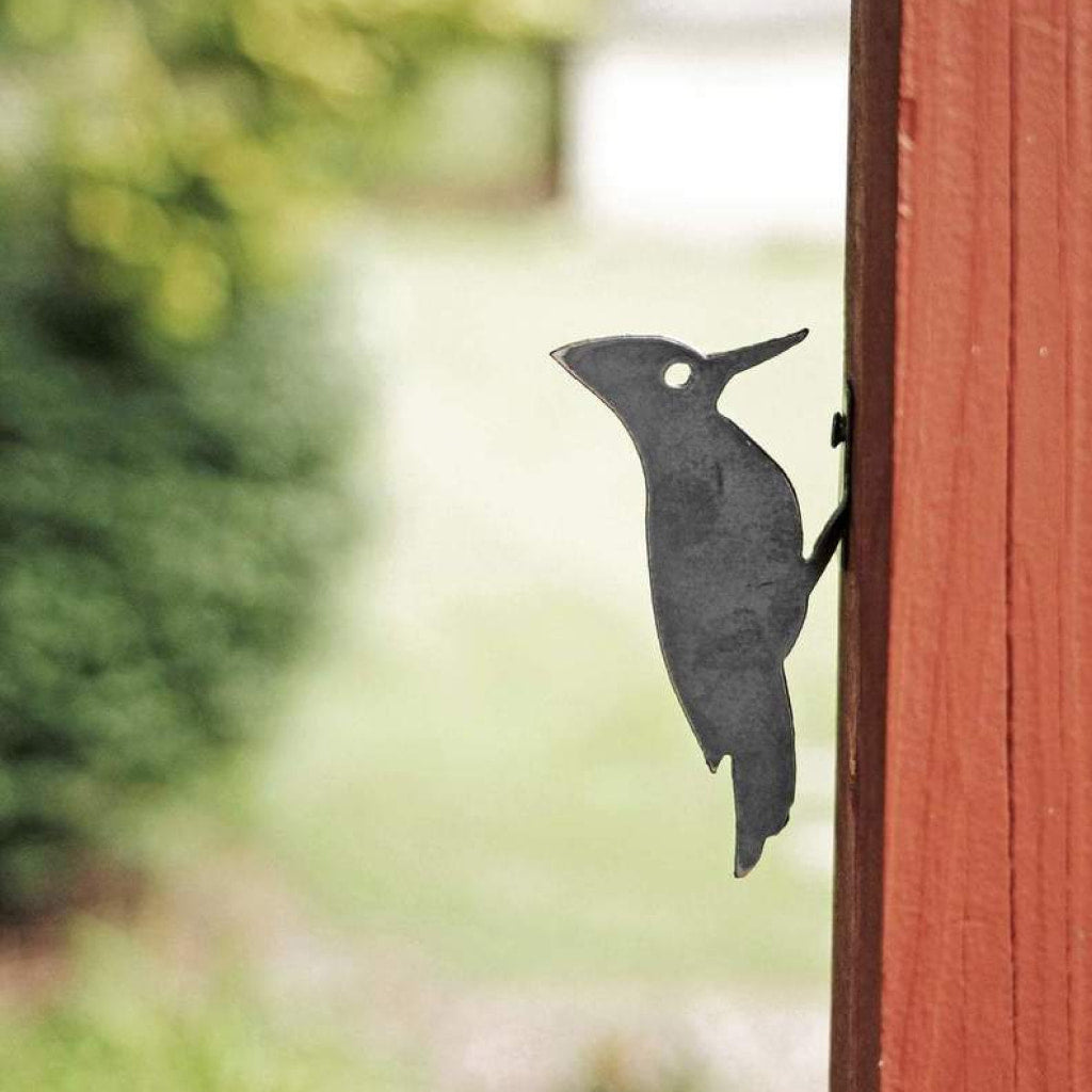 Metal Bird Statue - Woodpecker Bird Art