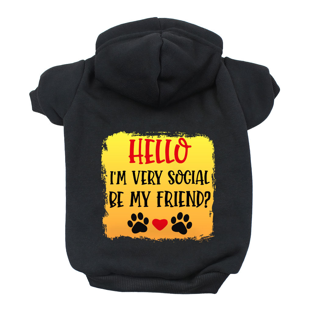 Friend Dog Hoodie - Colorful Dog Coat - Printed Dog Clothing