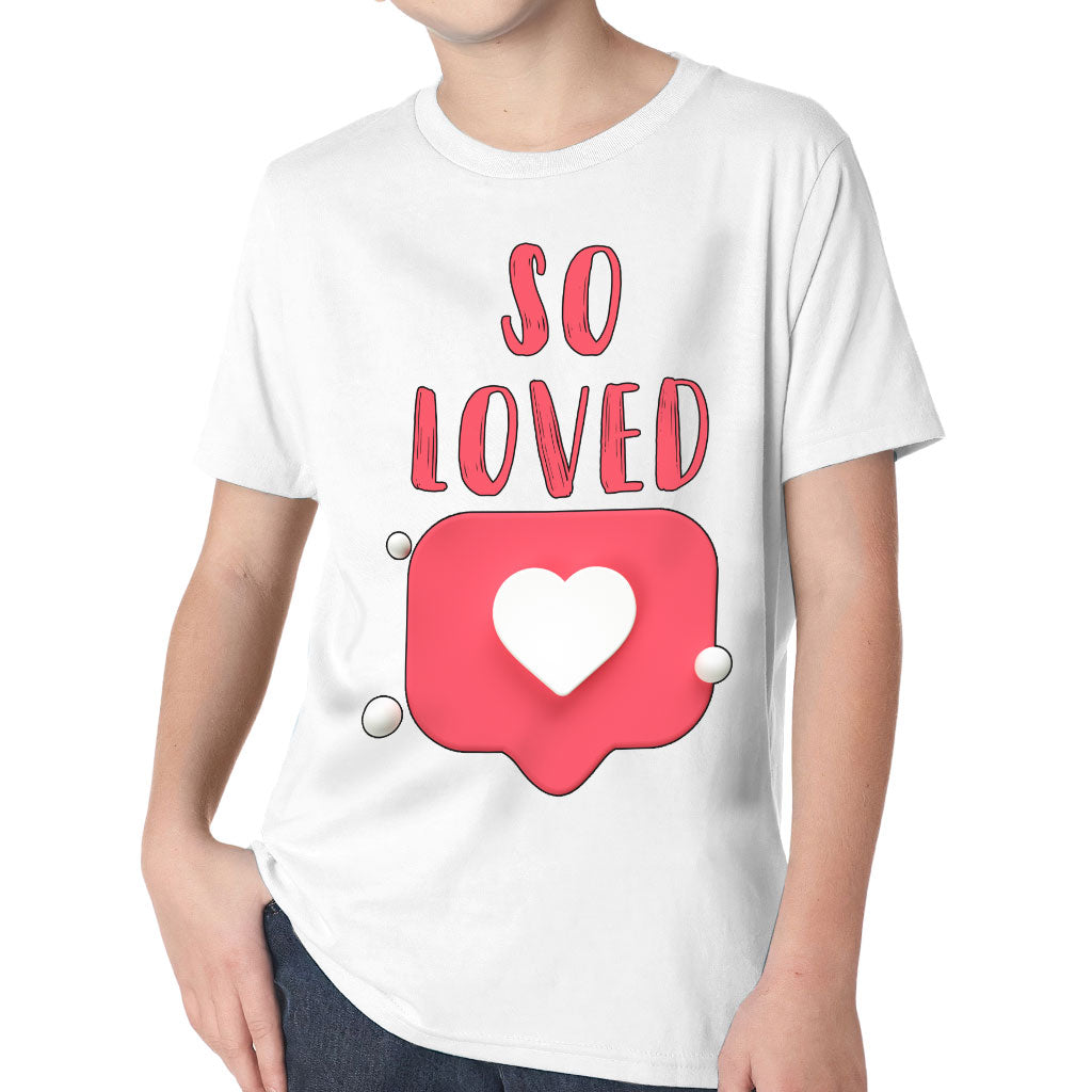 So Loved Kids' Classic Fit T-Shirt - Cute T-Shirt - Heart Print Classic Fit Tee