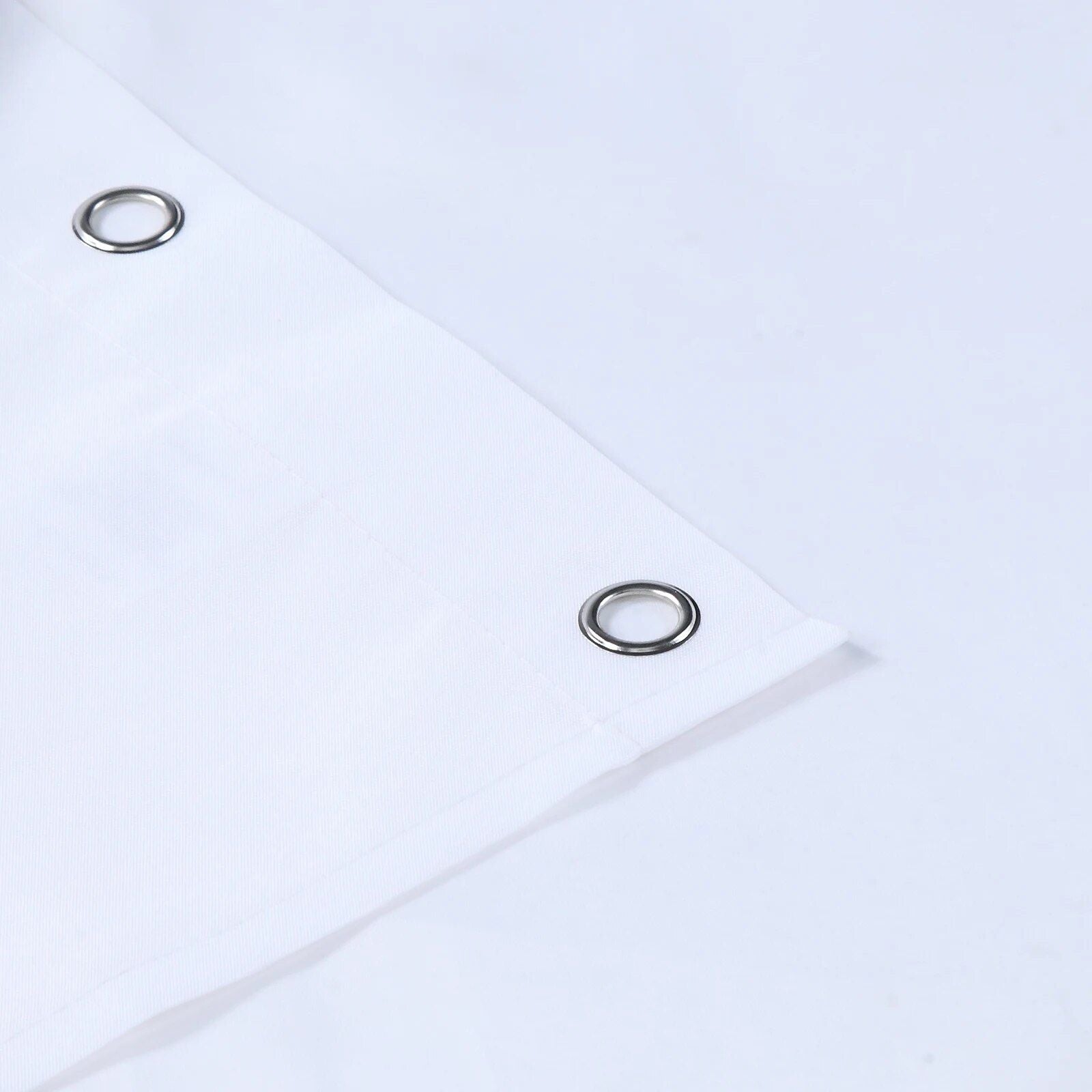 Elegant Ruffled White Boho Waterproof Shower Curtain