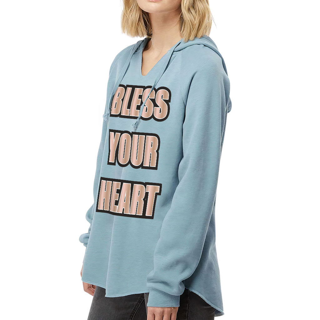 Bless Your Heart California Wave Wash Hoodie - Cool Hooded Sweatshirt - Inspirational Hoodie