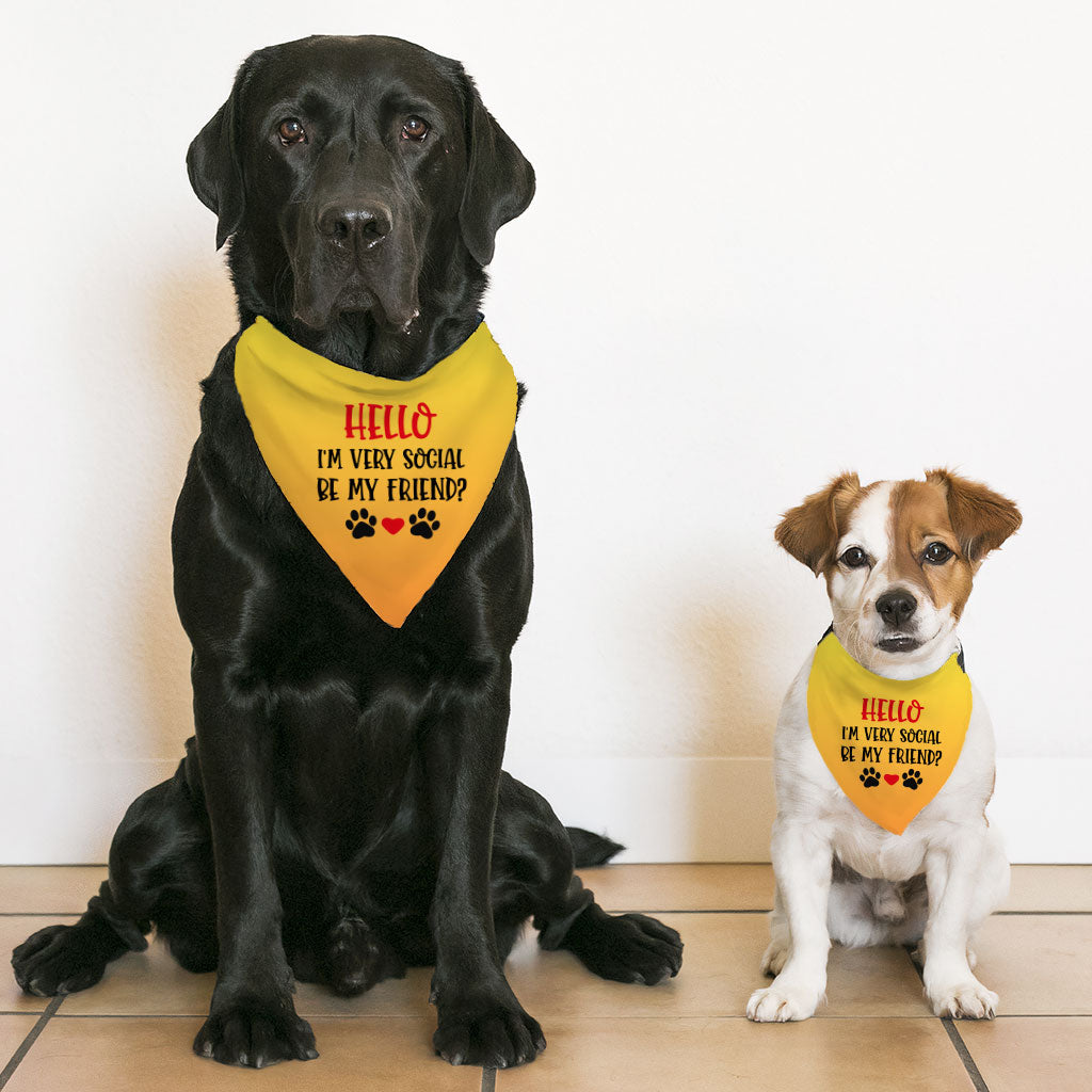 Friend Pet Bandana Collar - Colorful Scarf Collar - Printed Dog Bandana